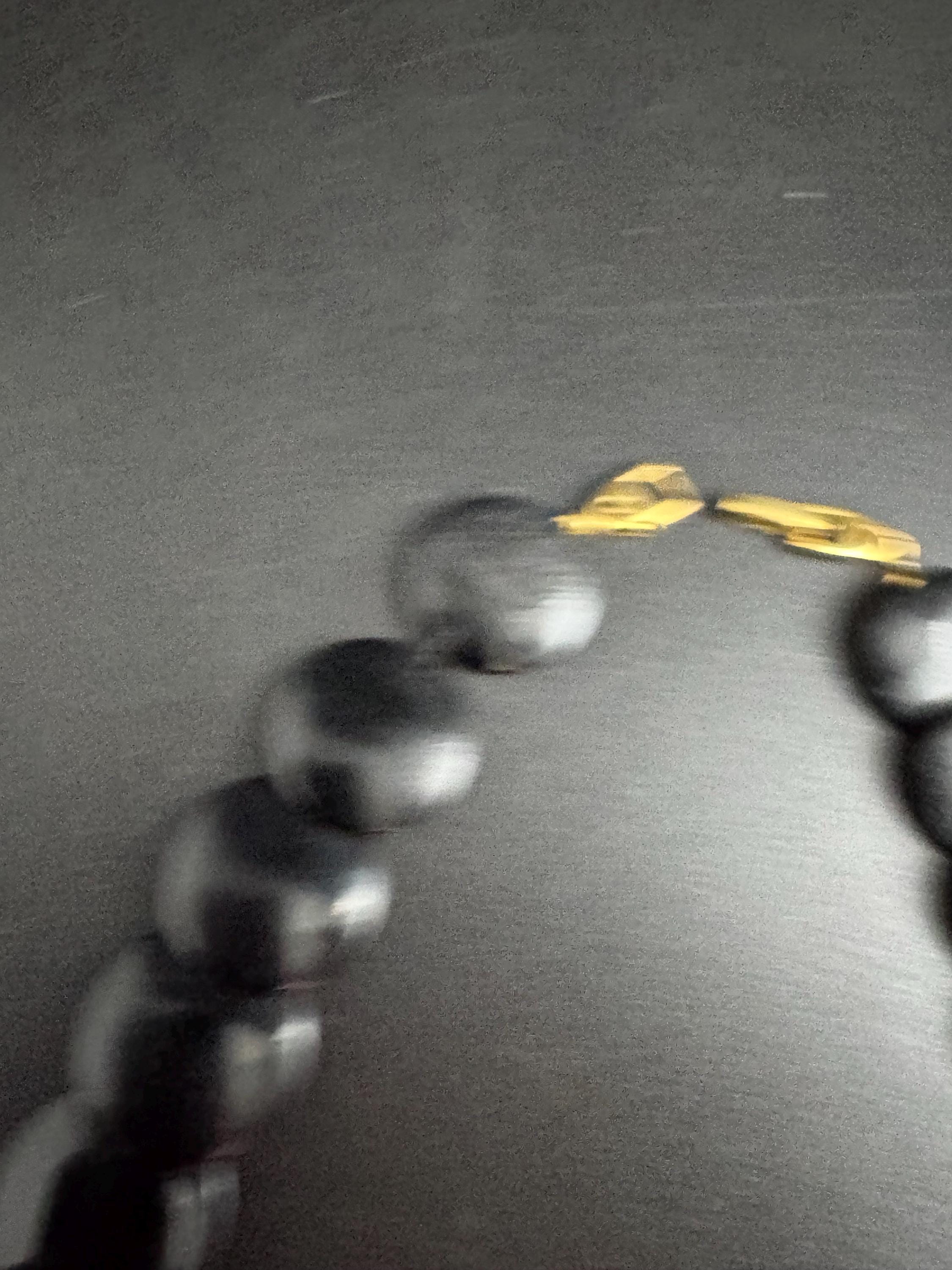 Napier black and gold disc necklace, vintage acrylic beaded choker signed