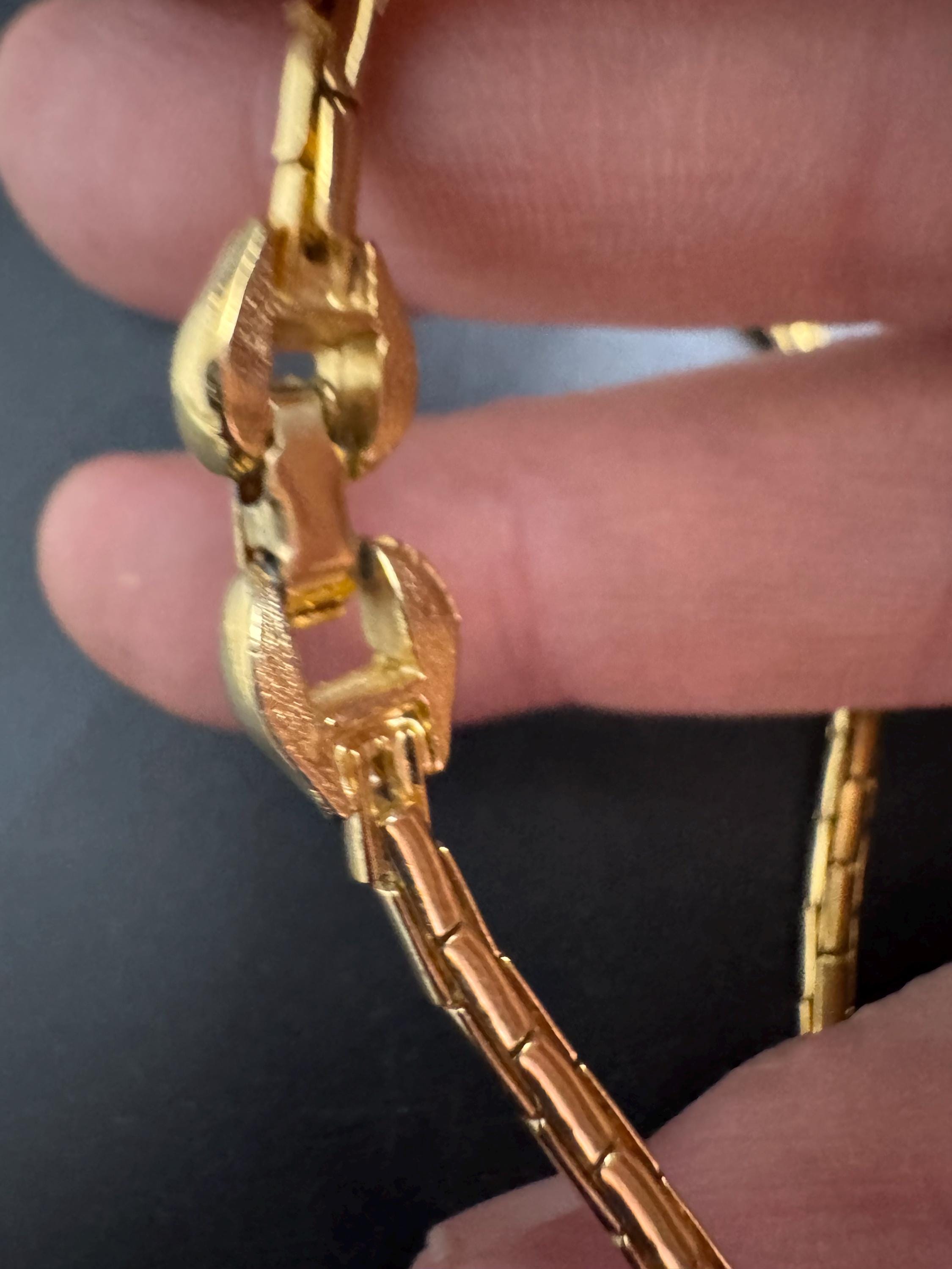 D’orlan rhinestone pendant necklace, vintage signed gold plated