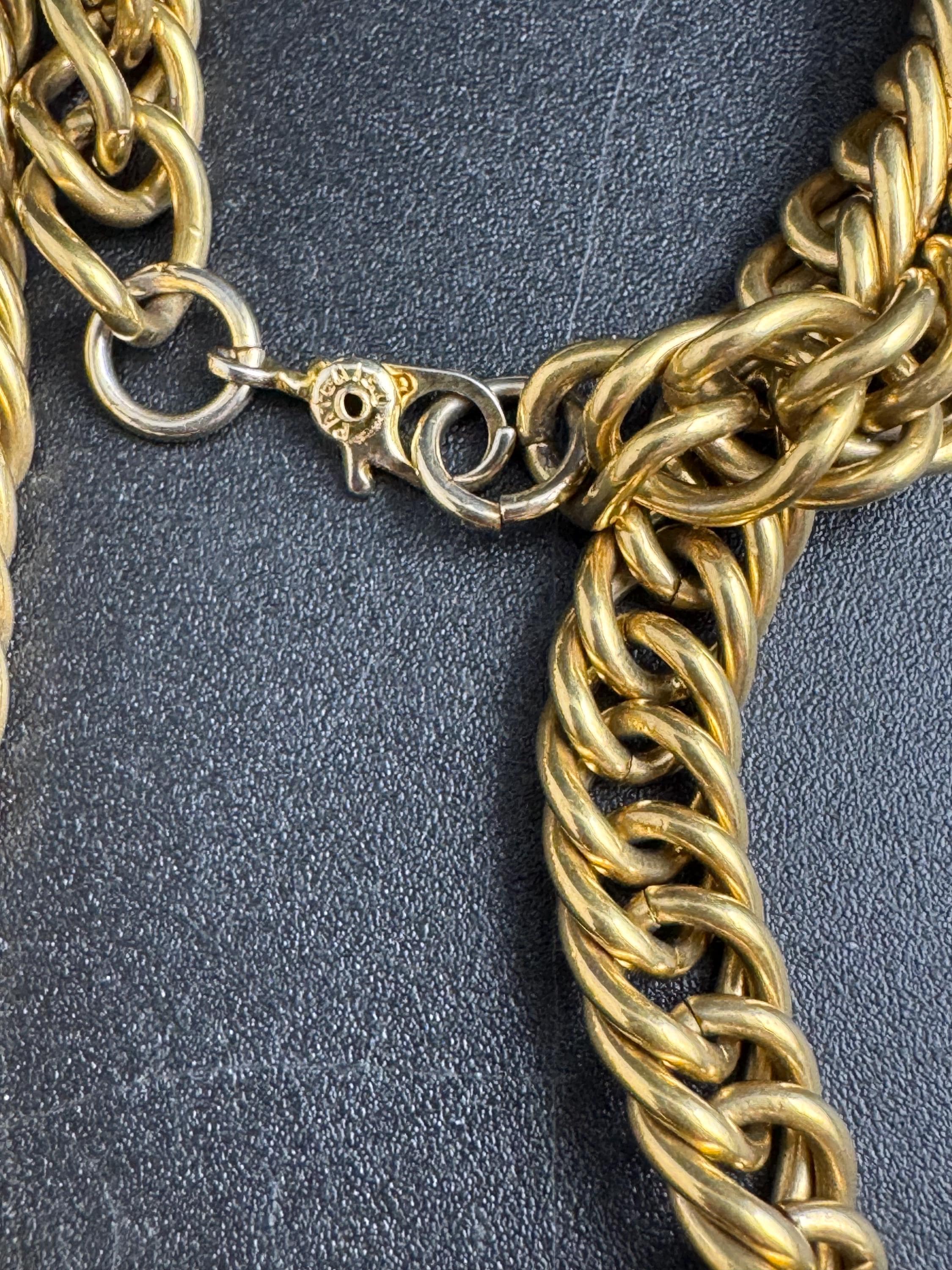 Monet Black Enamel Collar Necklace, signed and vintage gold plated choker