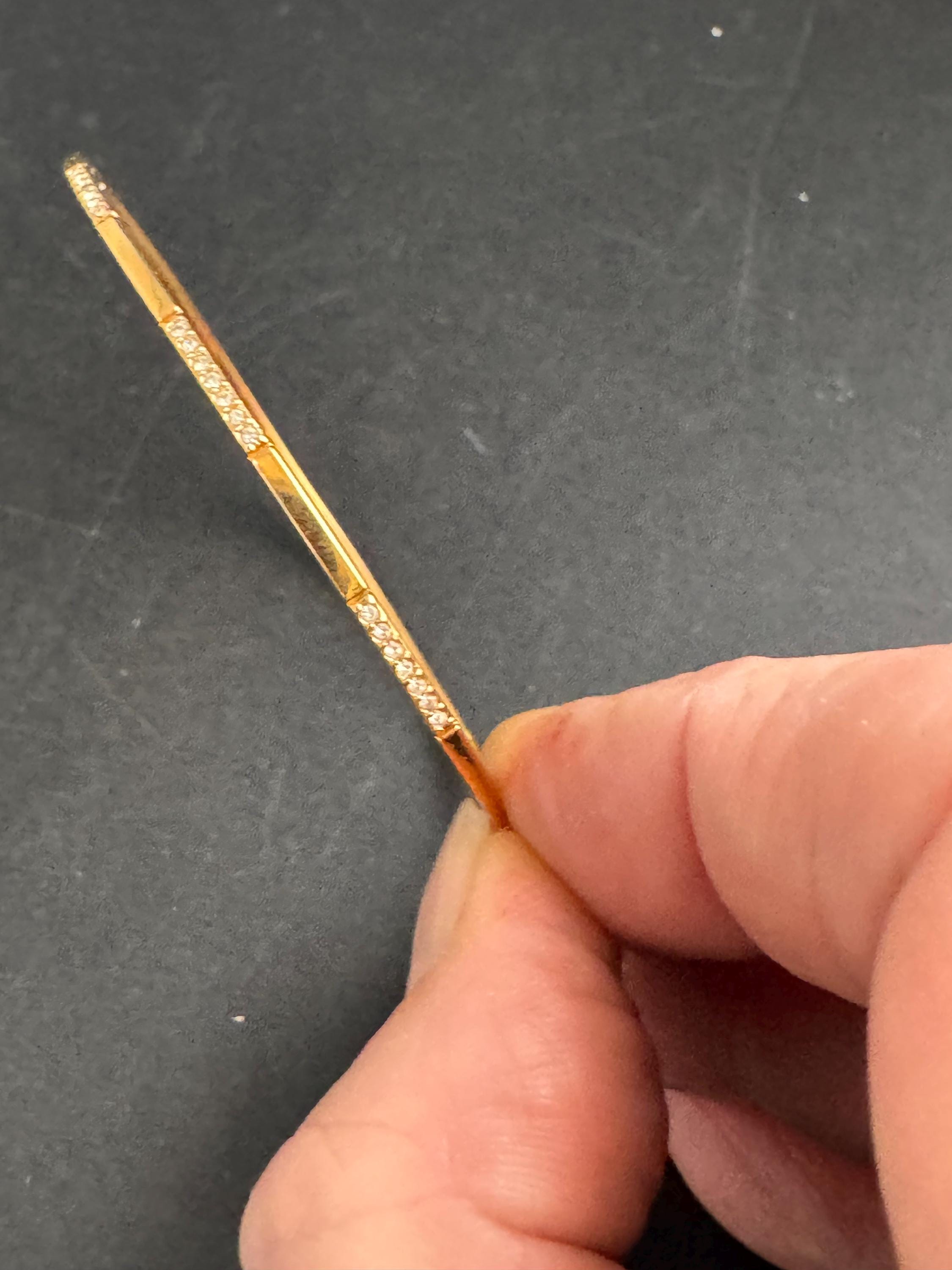 Signed Swarovski Crystal Slim Bangle, Thin Stacking Bracelet