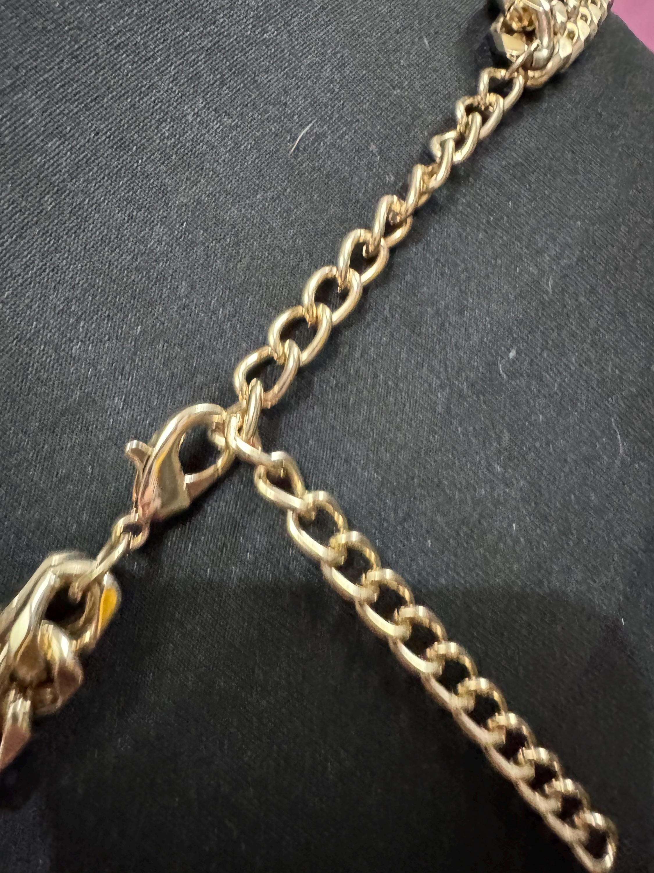 Horse bit Gold snaffle chain belt, fits 84-100cm waist equestrian