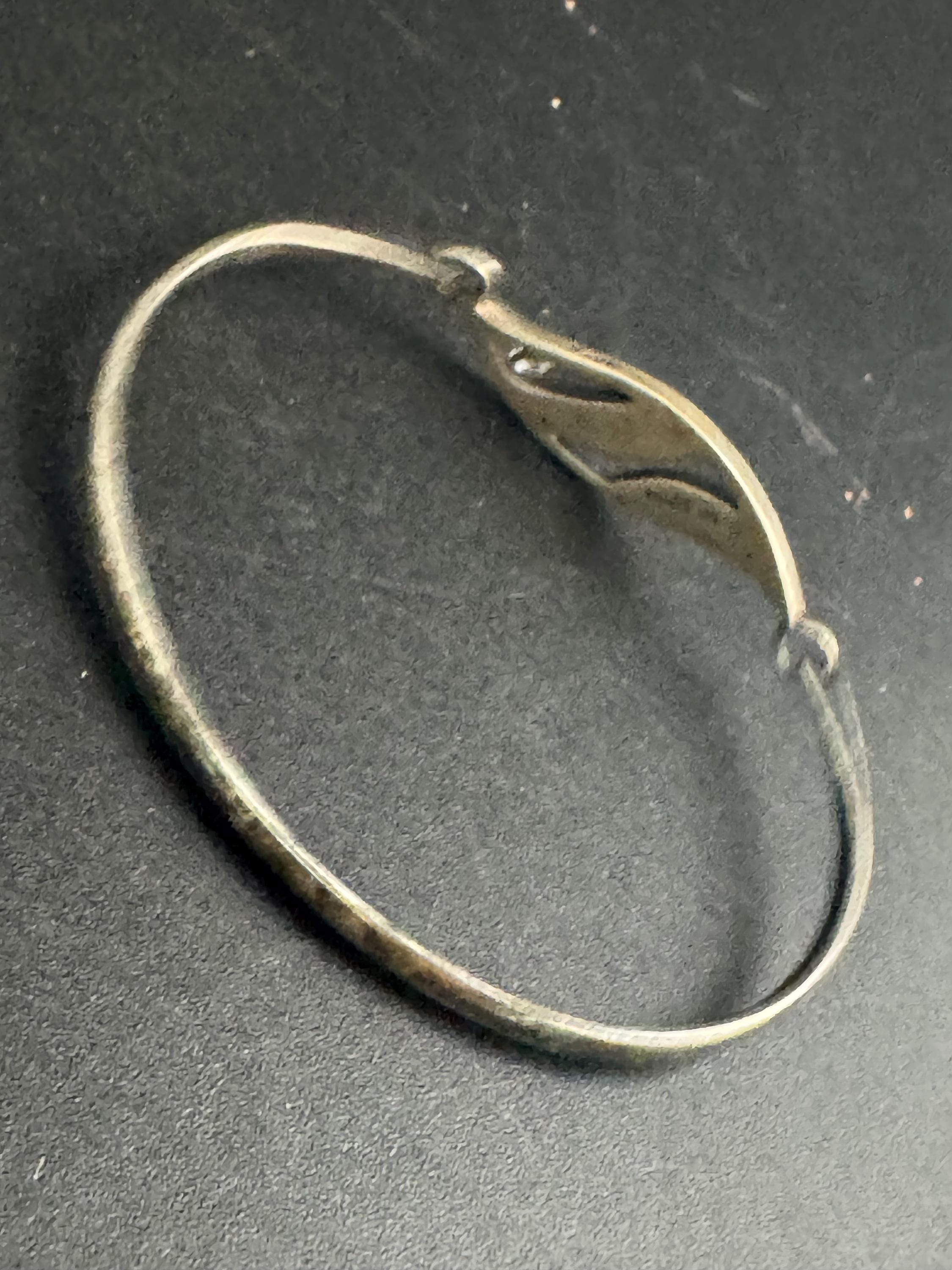 925 Kit heath bangle, sterling silver with mother of pearl inlay