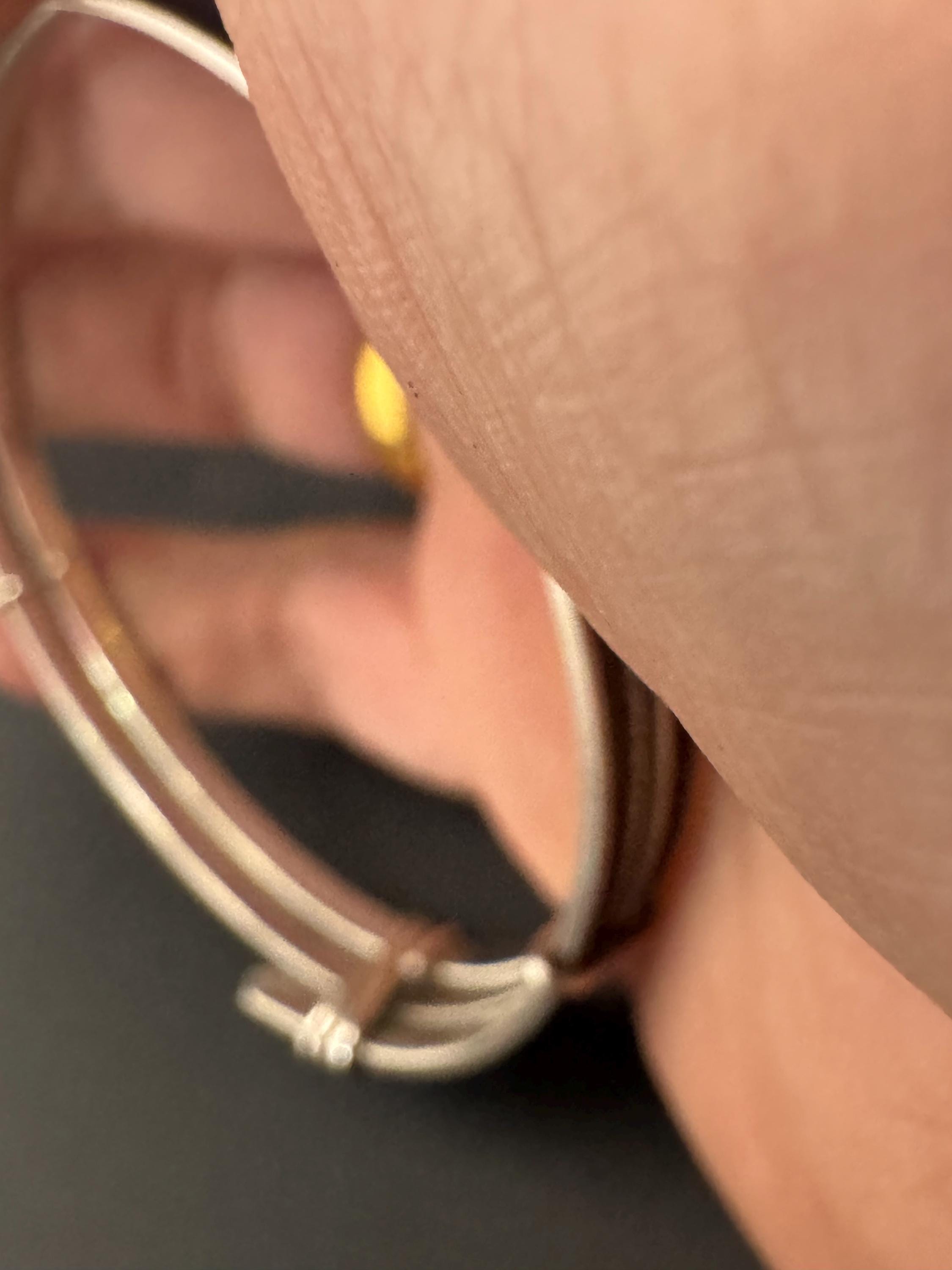 925 Sterling silver modernist bangle, adjustable fit 21.9 grams