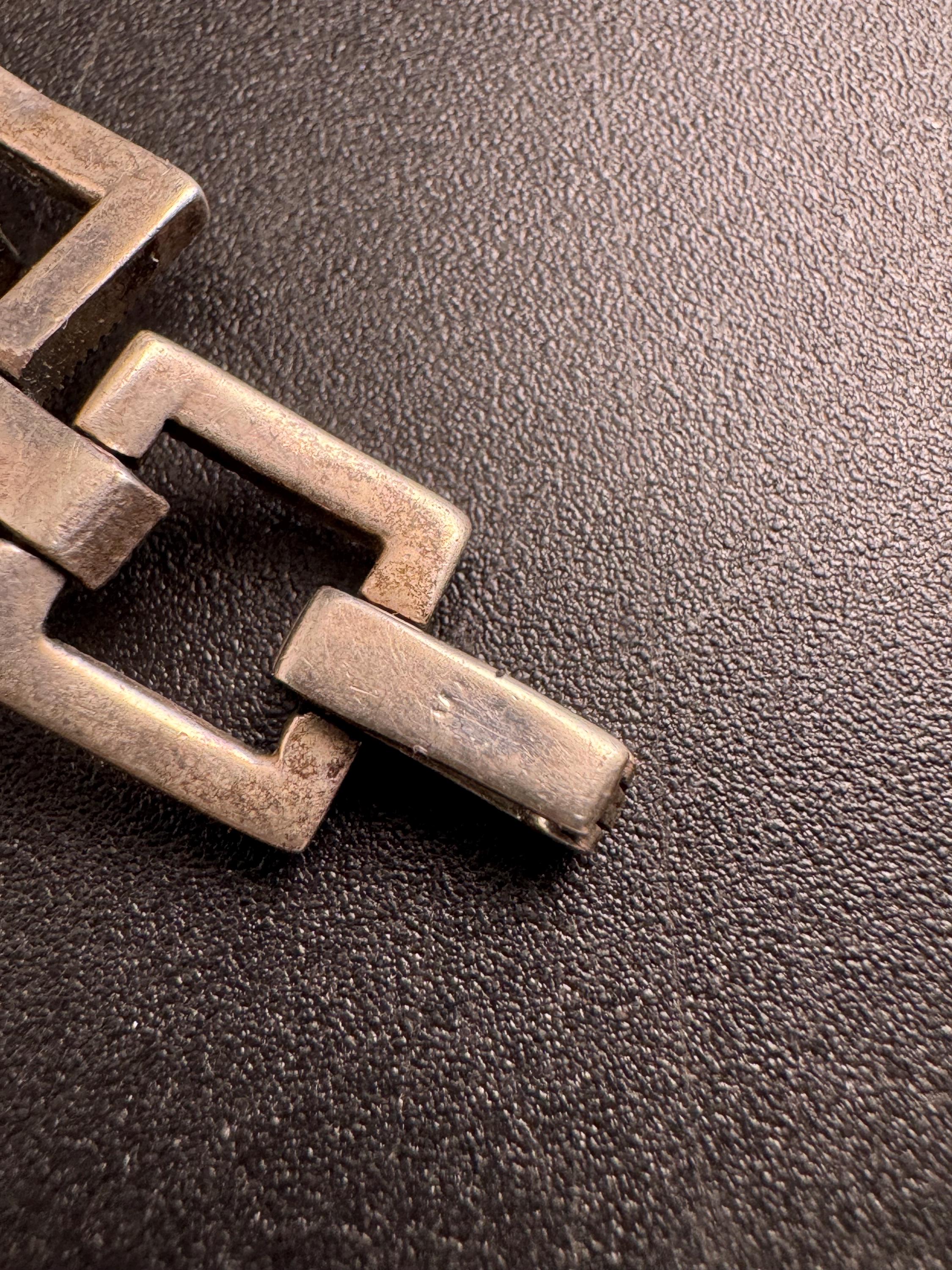 925 Sterling silver onyx panel bracelet, 26gms 18cm