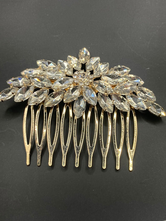 clear rhinestone paste diamanté crystal hair slide clip ideal bridal