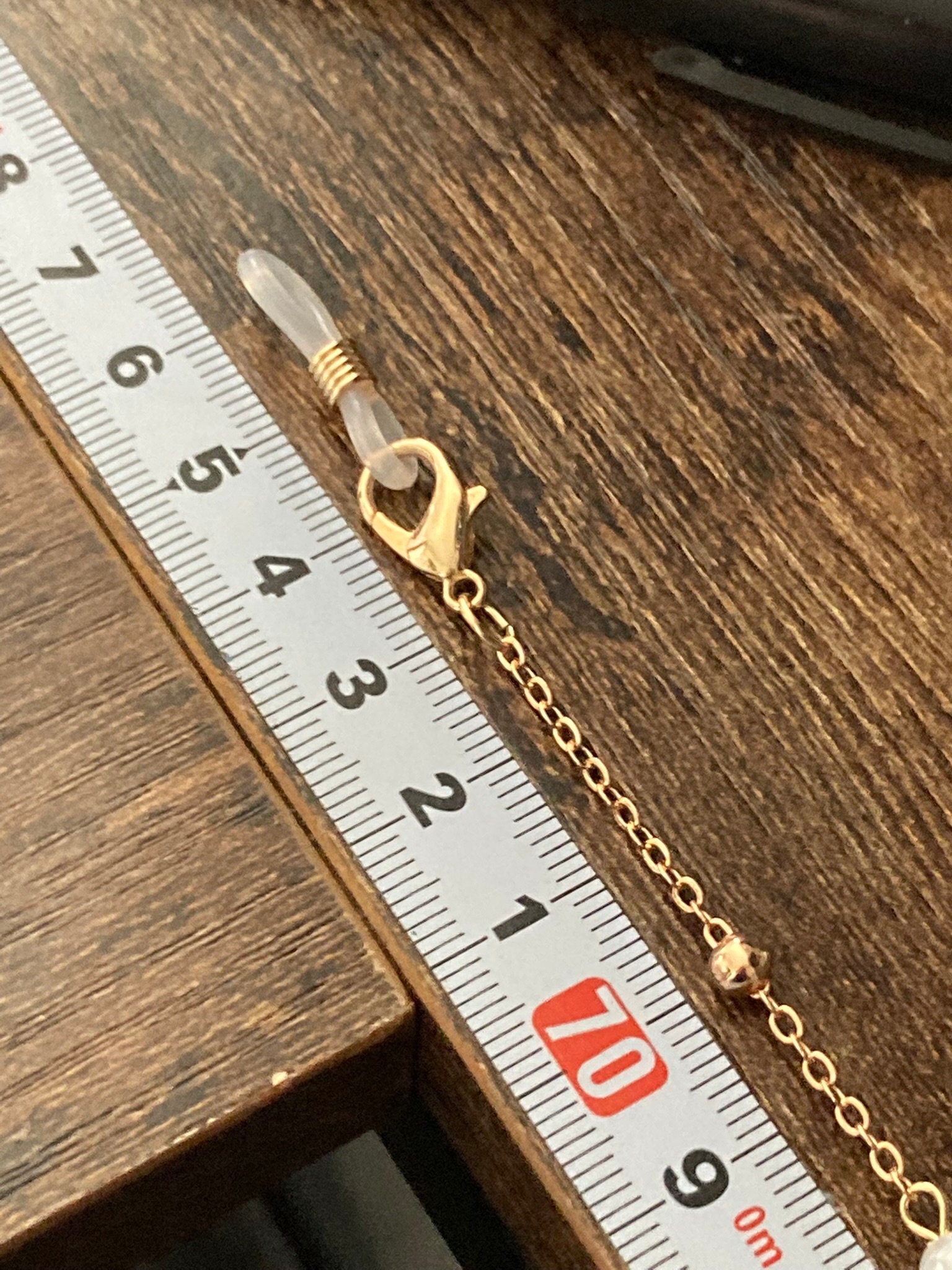 Never lose your glasses sunglasses chain gold tone rivière bezel set clear crystal diamanté lanyard