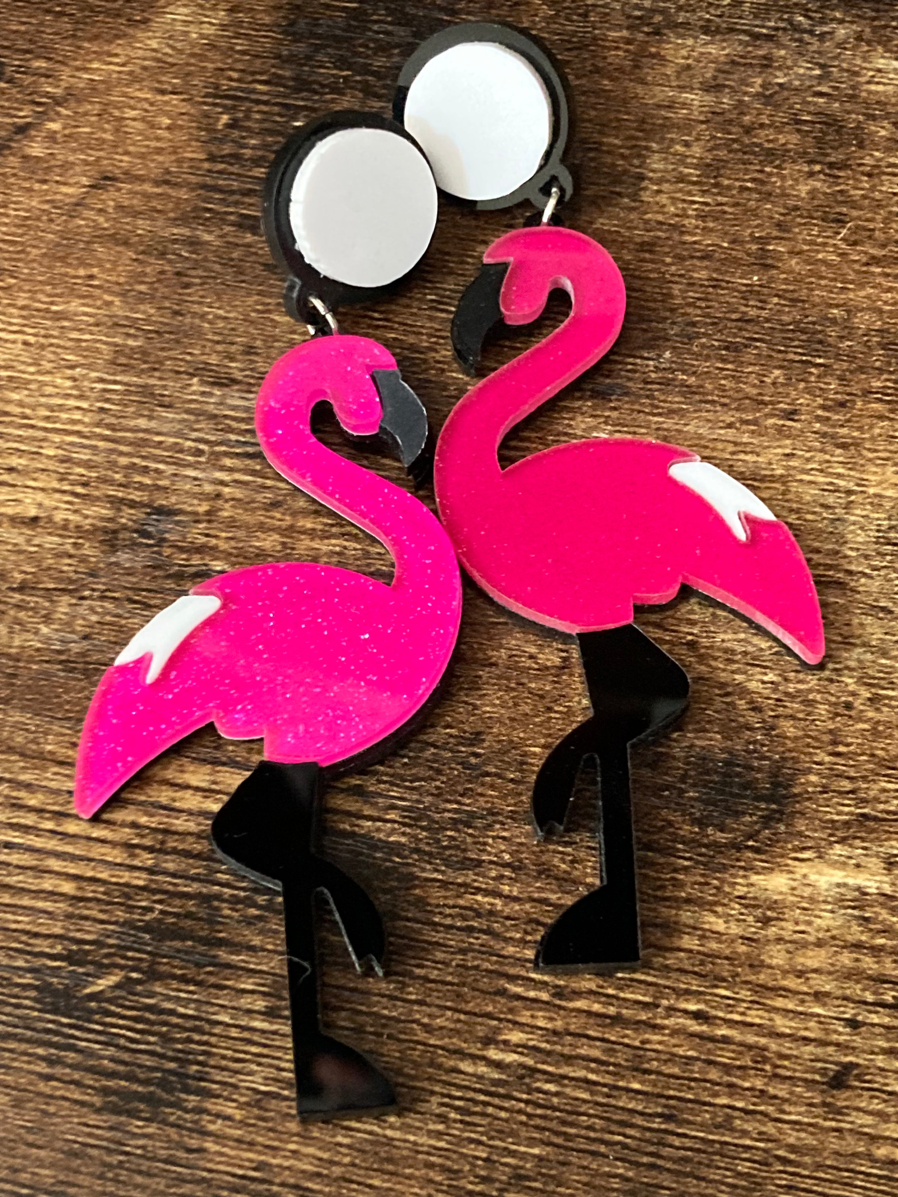 Oversized flamingo earrings acrylic