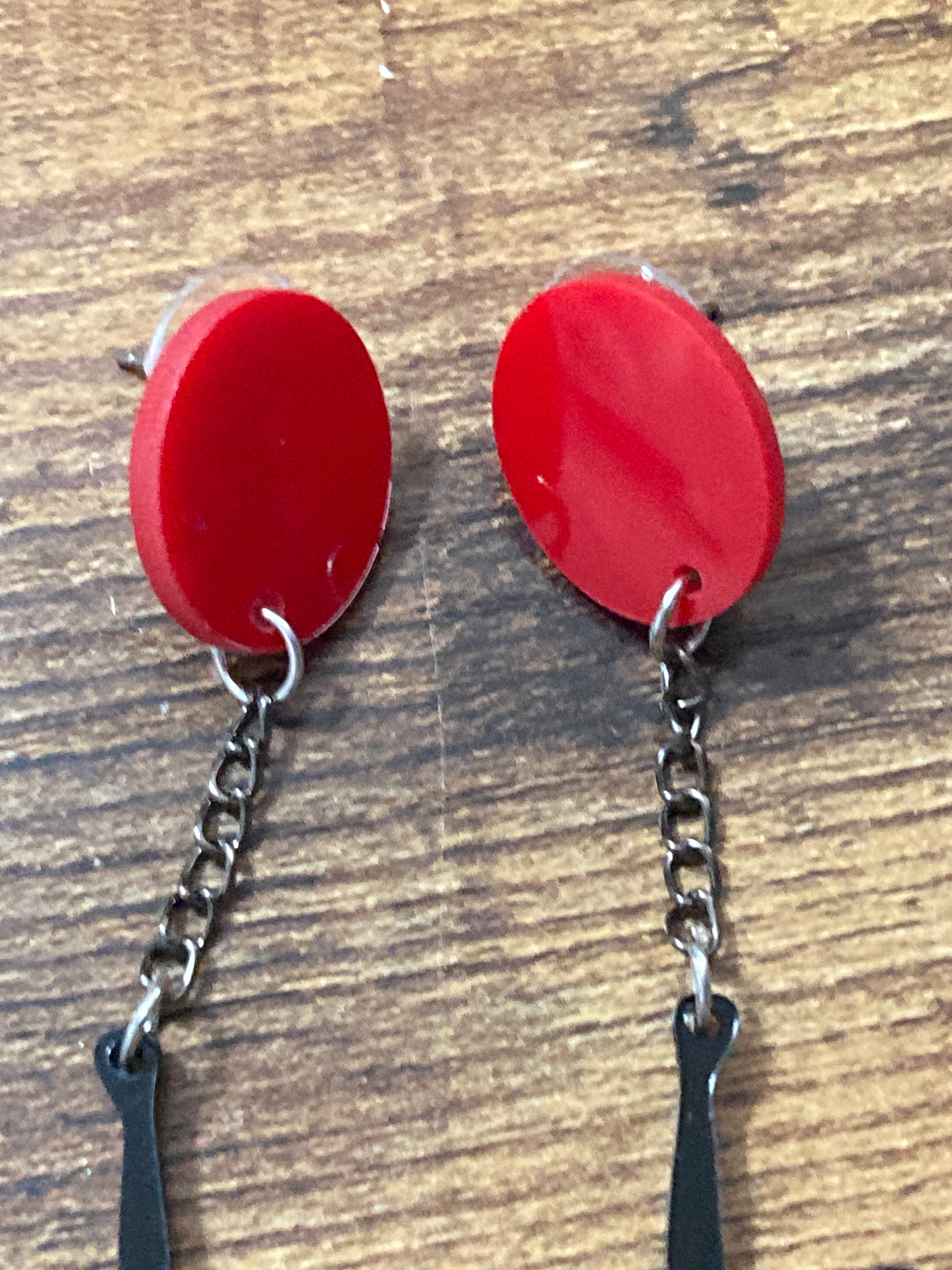 Banksy inspired girl with balloon earrings