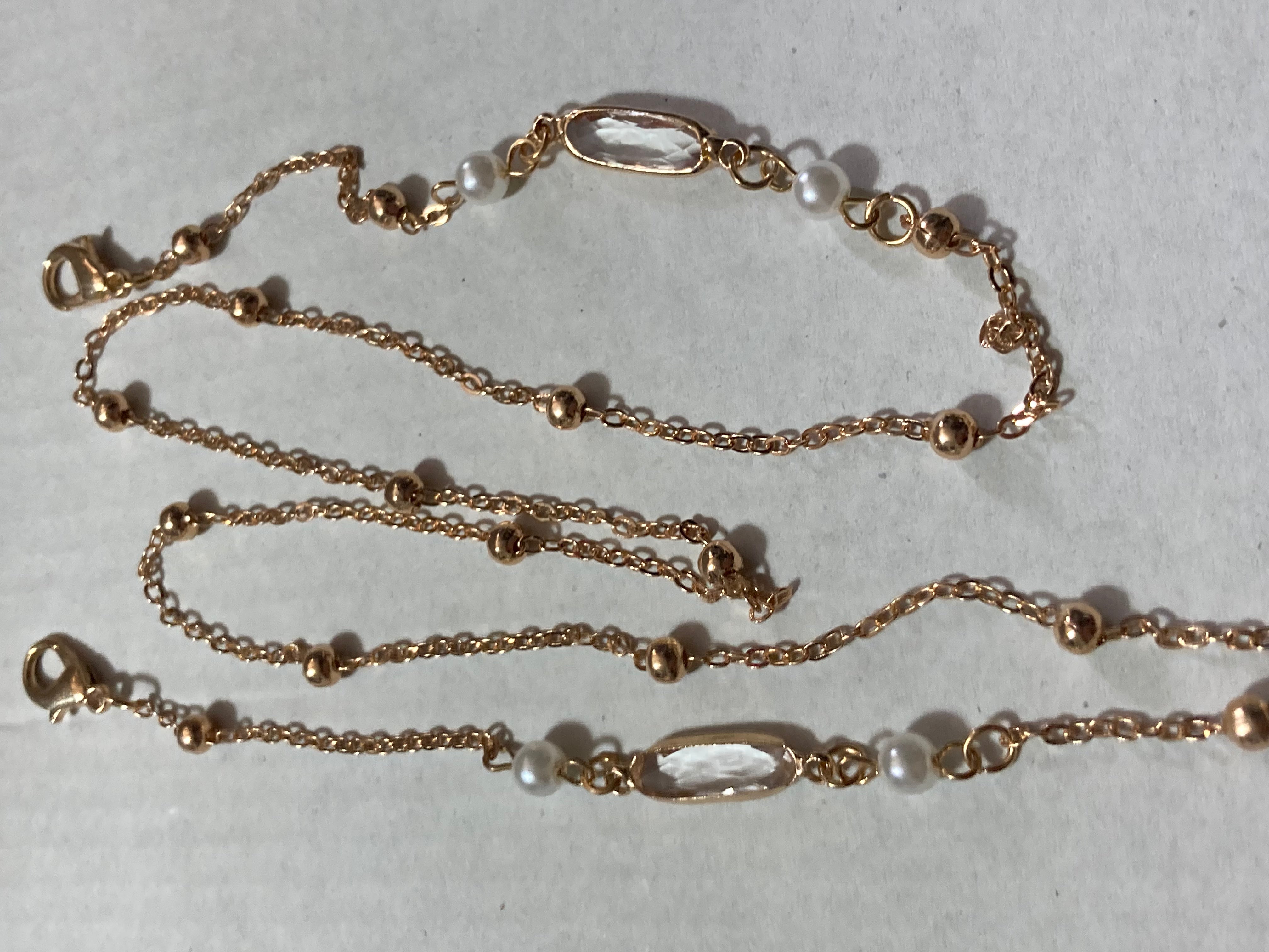 Never lose your glasses sunglasses chain gold tone rivière bezel set clear crystal diamanté lanyard