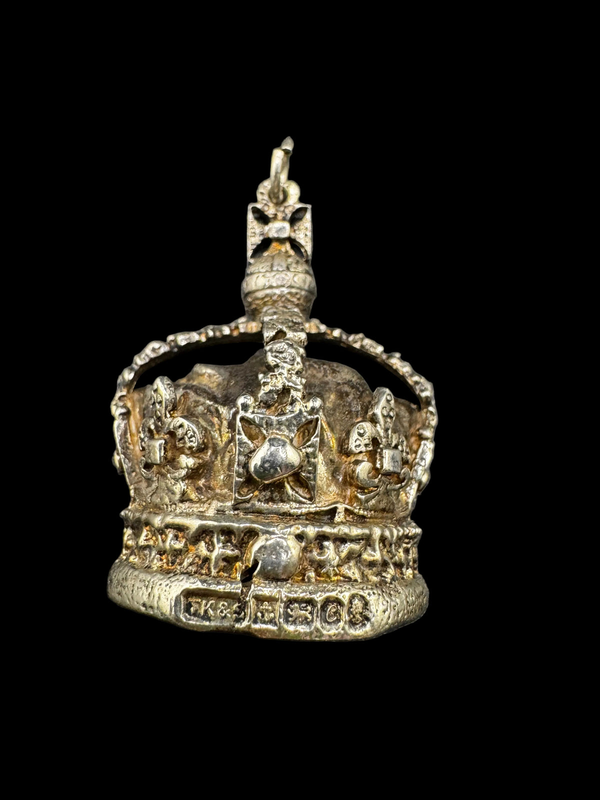 1977 queens silver jubilee 925 sterling crown pendant, heavy 23 grams