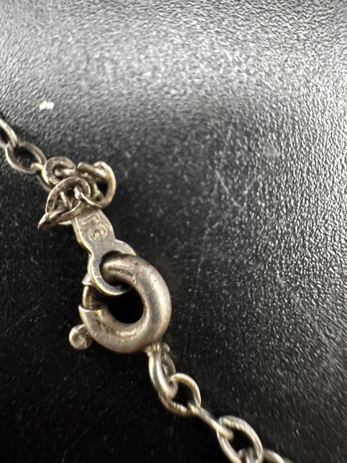 Art Nouveau Enamel Necklace, Antique Silver Pearl Guilloche Drop