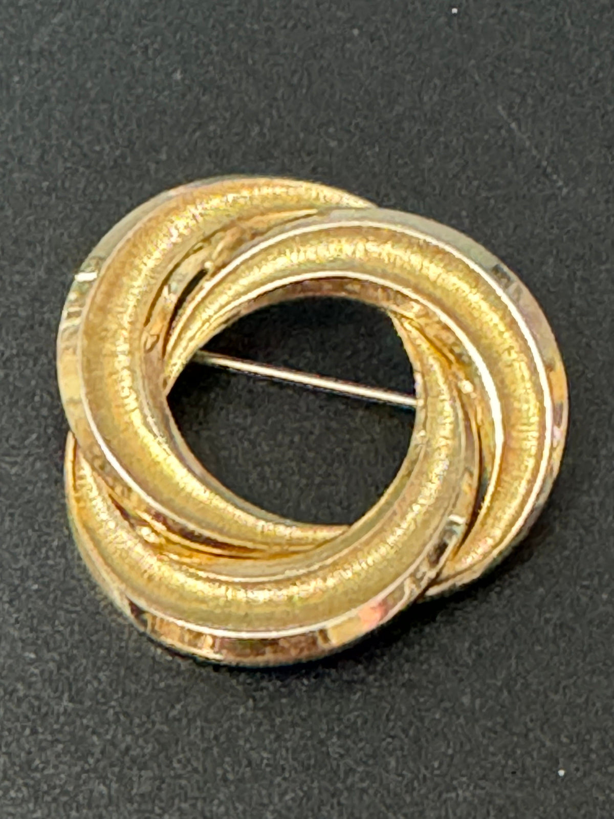 Vintage Grosse Brooch, Gold Swirl Pin, Signed German Jewelry 1959