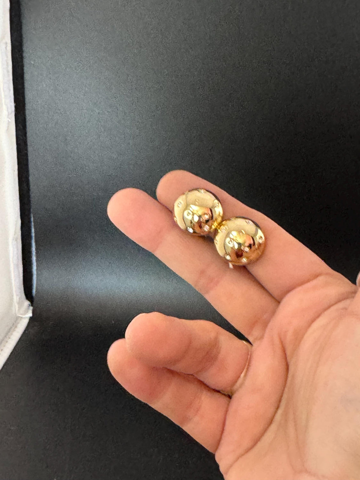 Grosse Clip On Earrings, Gold Plated Domed Rhinestone Vintage Studs