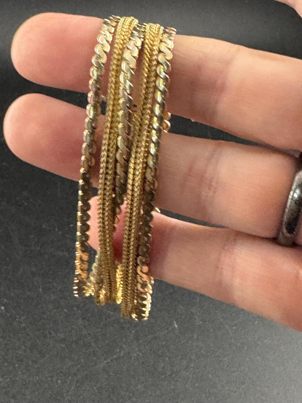 Vintage Gold Chain Bracelet | Grosse 1963 Multistrand, Gold Plated