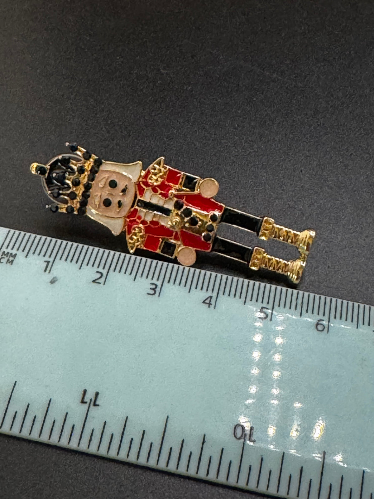 Christmas nutcracker man earrings, red enamel soldier earrings for pierced ears, festive jewellery
