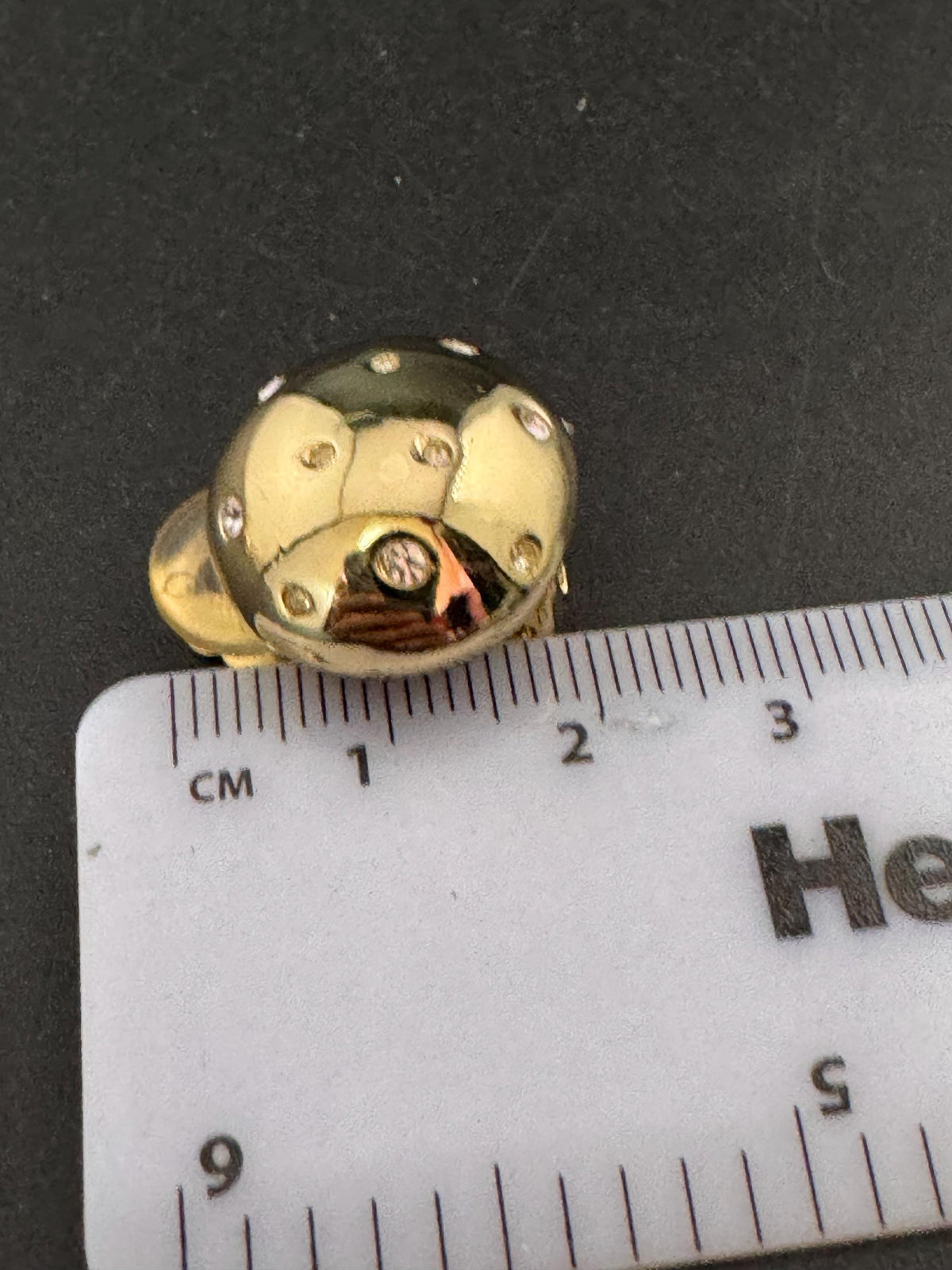 Grosse Clip On Earrings, Gold Plated Domed Rhinestone Vintage Studs