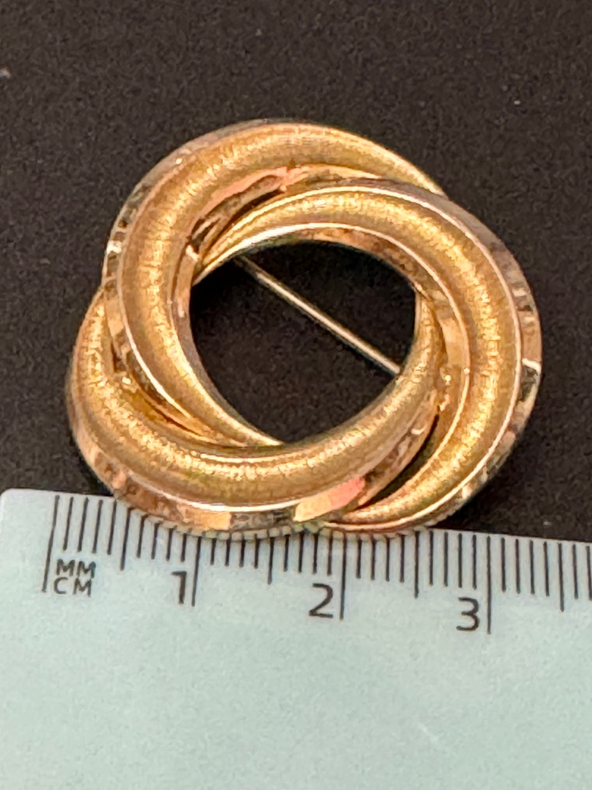 Vintage Grosse Brooch, Gold Swirl Pin, Signed German Jewelry 1959