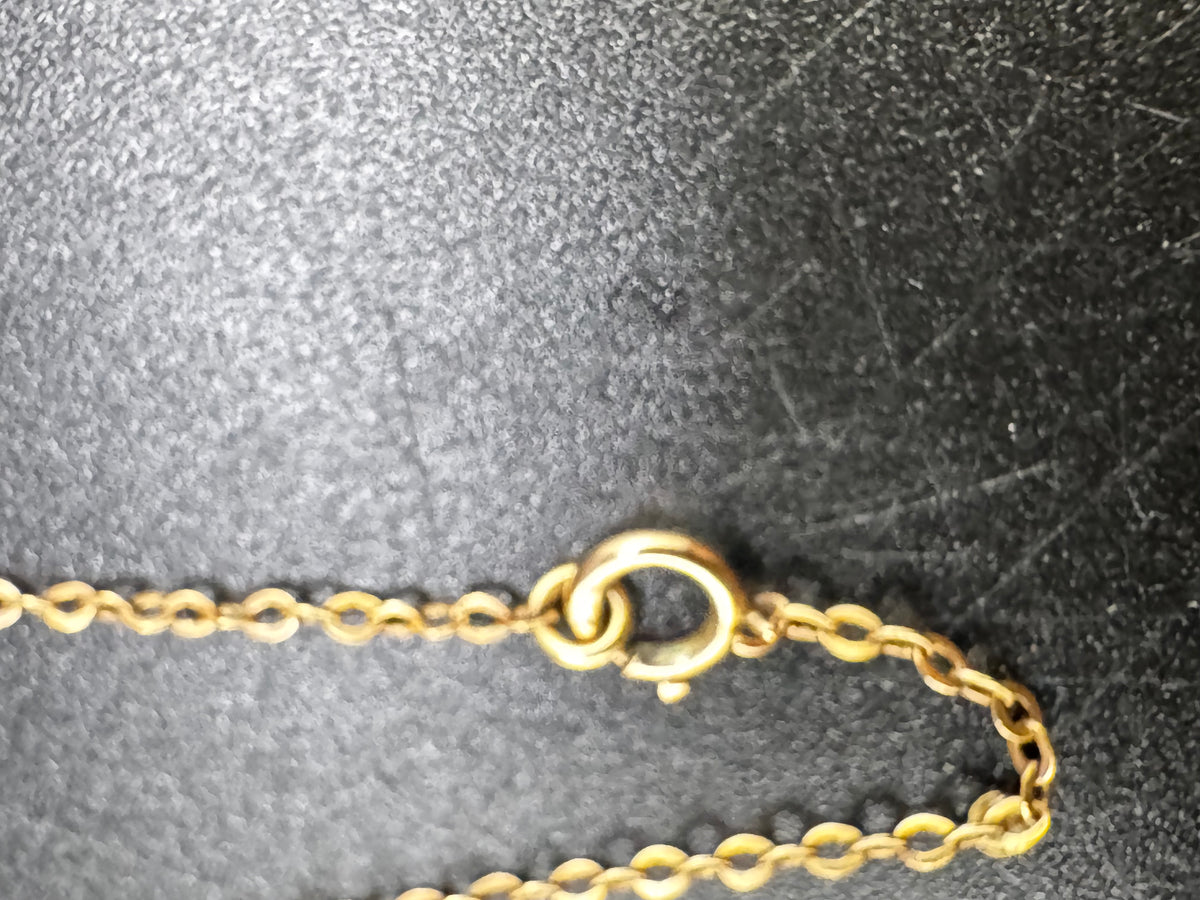 Antique 11-12 carat gold carnelian necklace