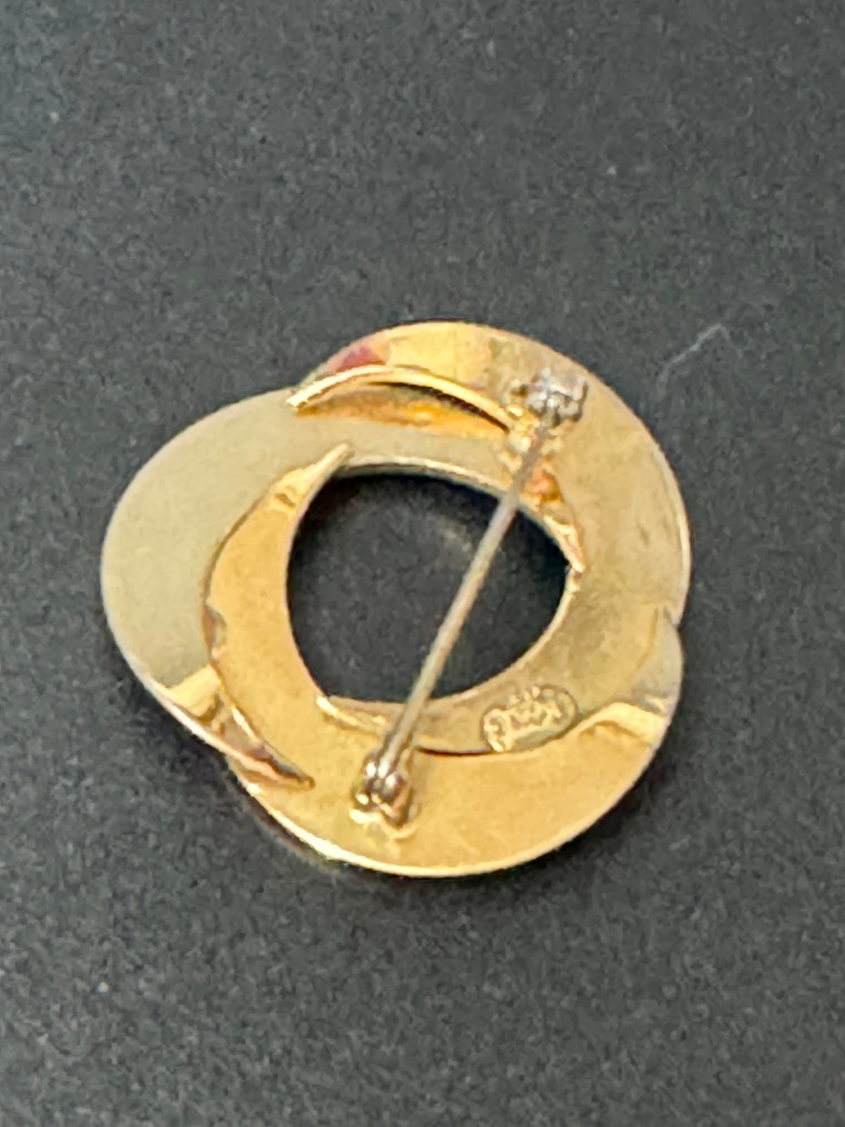 Vintage Grosse Brooch, Gold Swirl Pin, Signed German Jewelry 1959