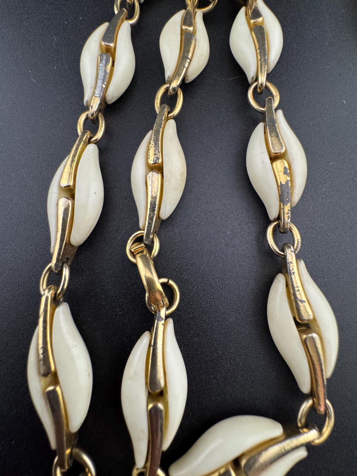 Vintage Grosse Necklace, Signed from Germany, Cream Beads, 81 Cm