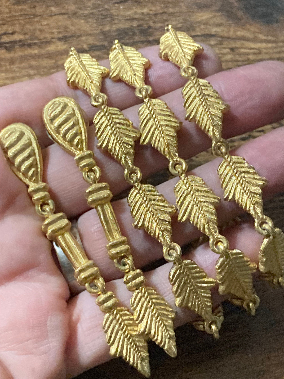 Vintage Givenchy Jewellery Set, Leaf Bracelet, Pierced Drops