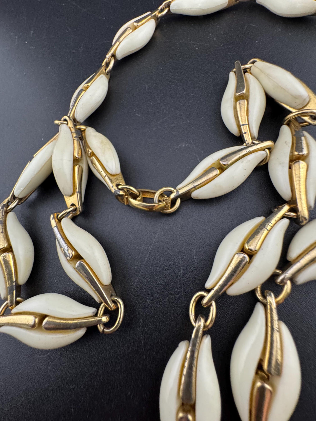 Vintage Grosse Necklace, Signed from Germany, Cream Beads, 81 Cm