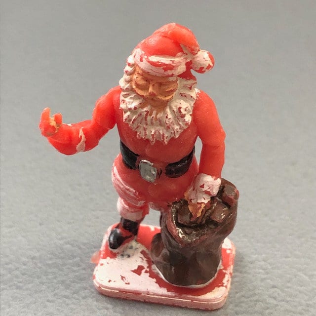 Vintage Santa Claus Father Christmas plastic Cake topper decoration