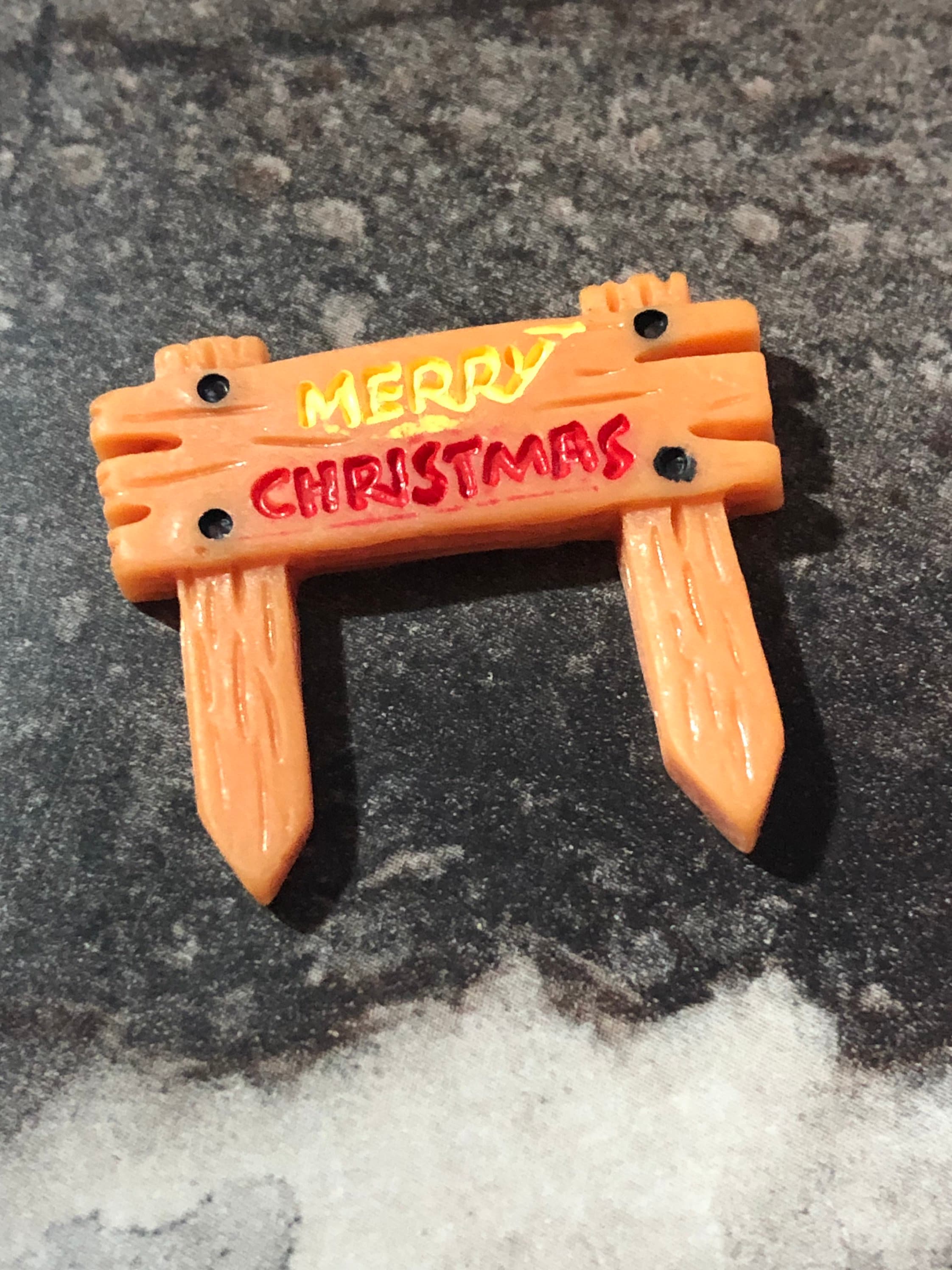 Merry Christmas cake topper sign