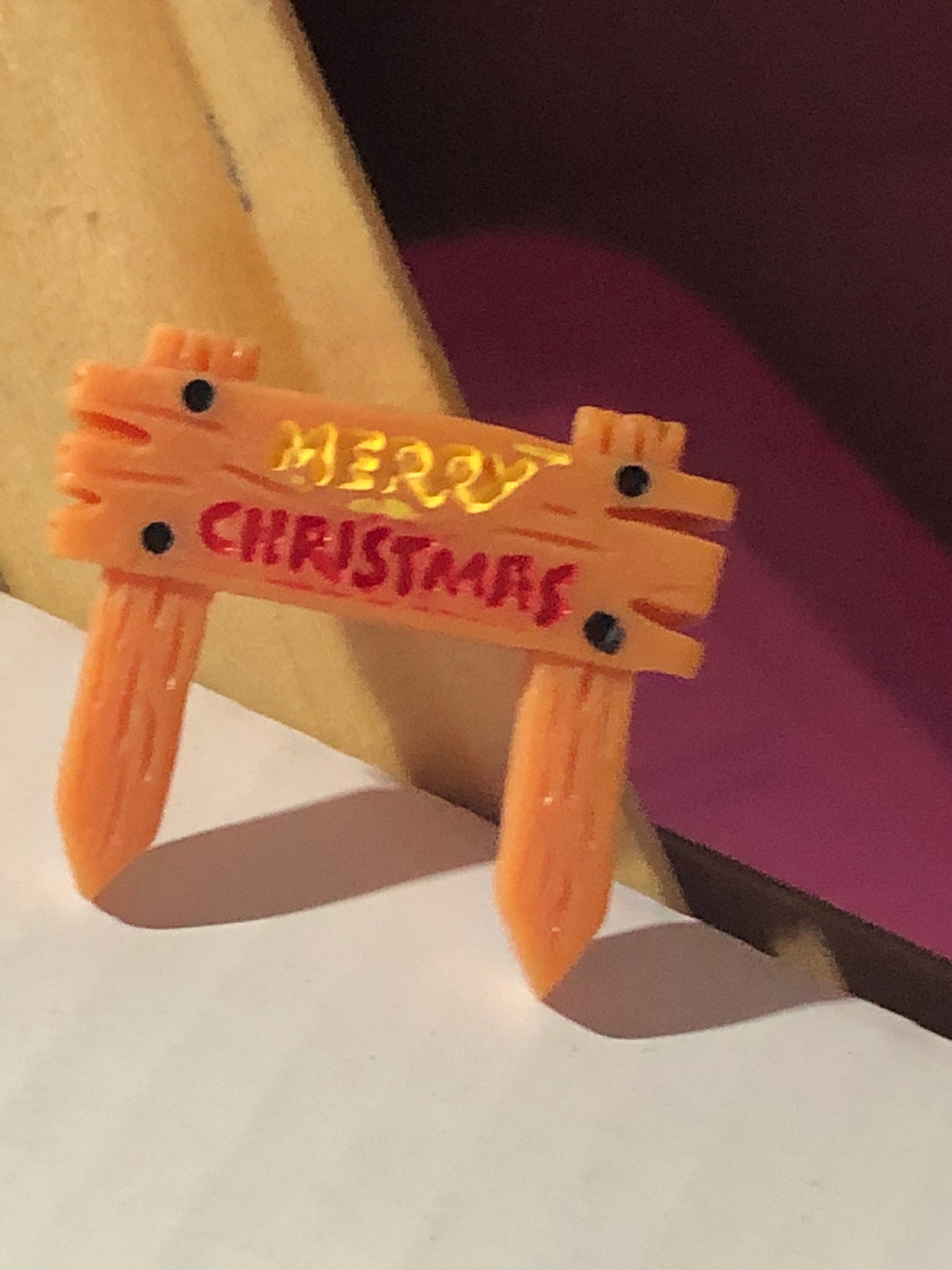 Merry Christmas cake topper sign