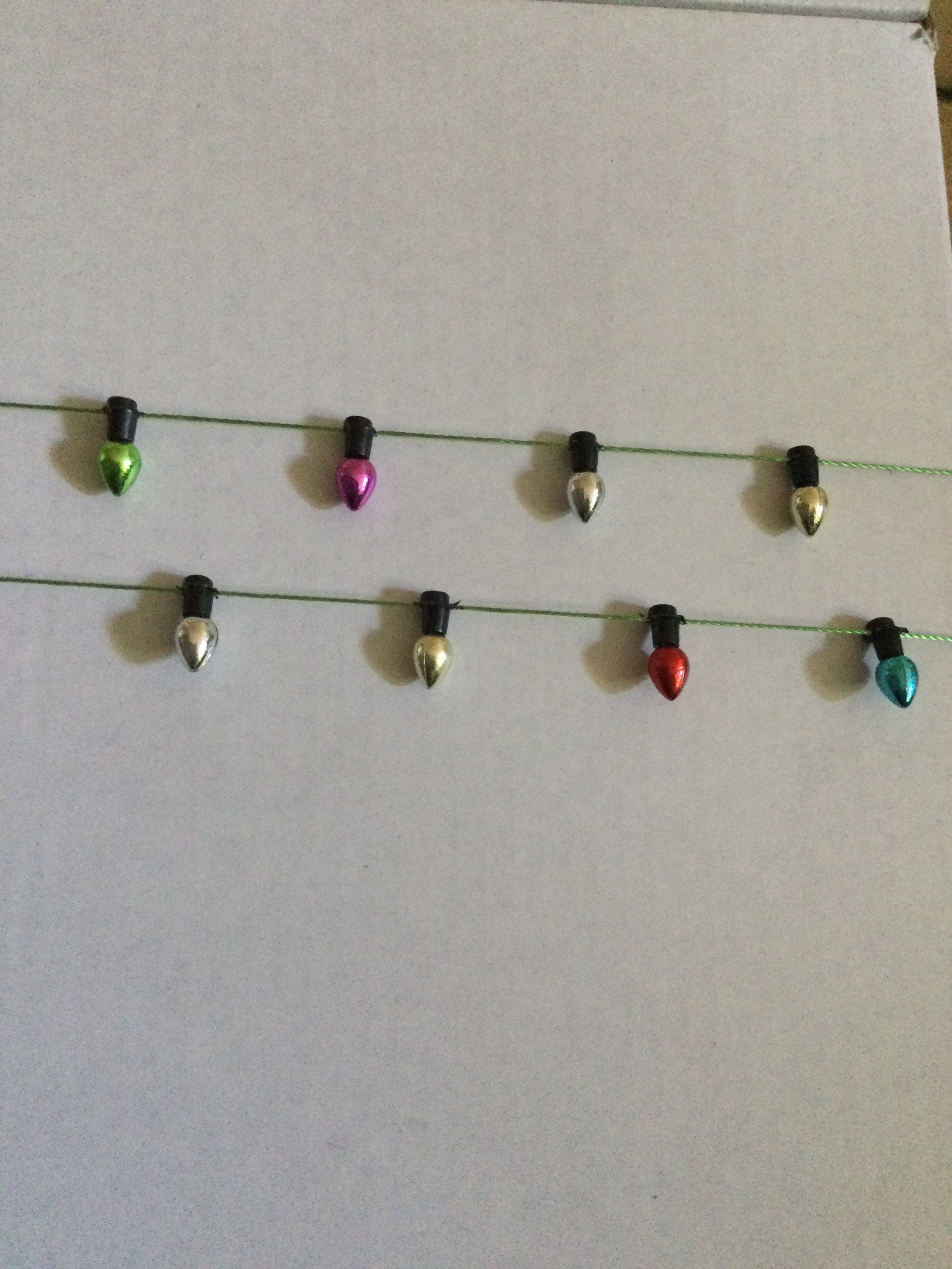 Metallics 50cm string of Miniature Christmas non working fairy lights cake toppers