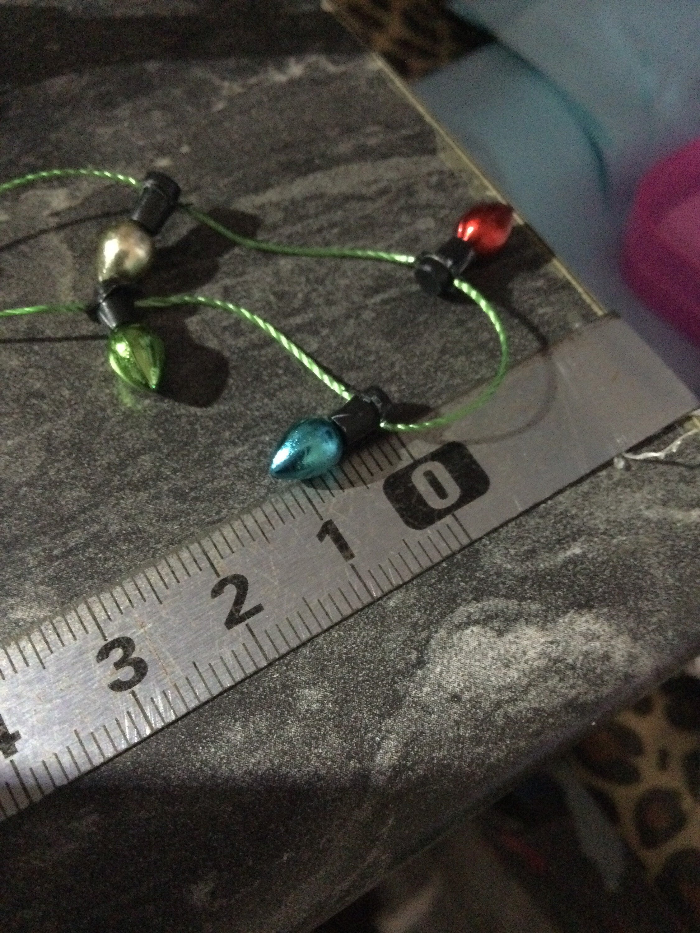 Metallics 50cm string of Miniature Christmas non working fairy lights cake toppers