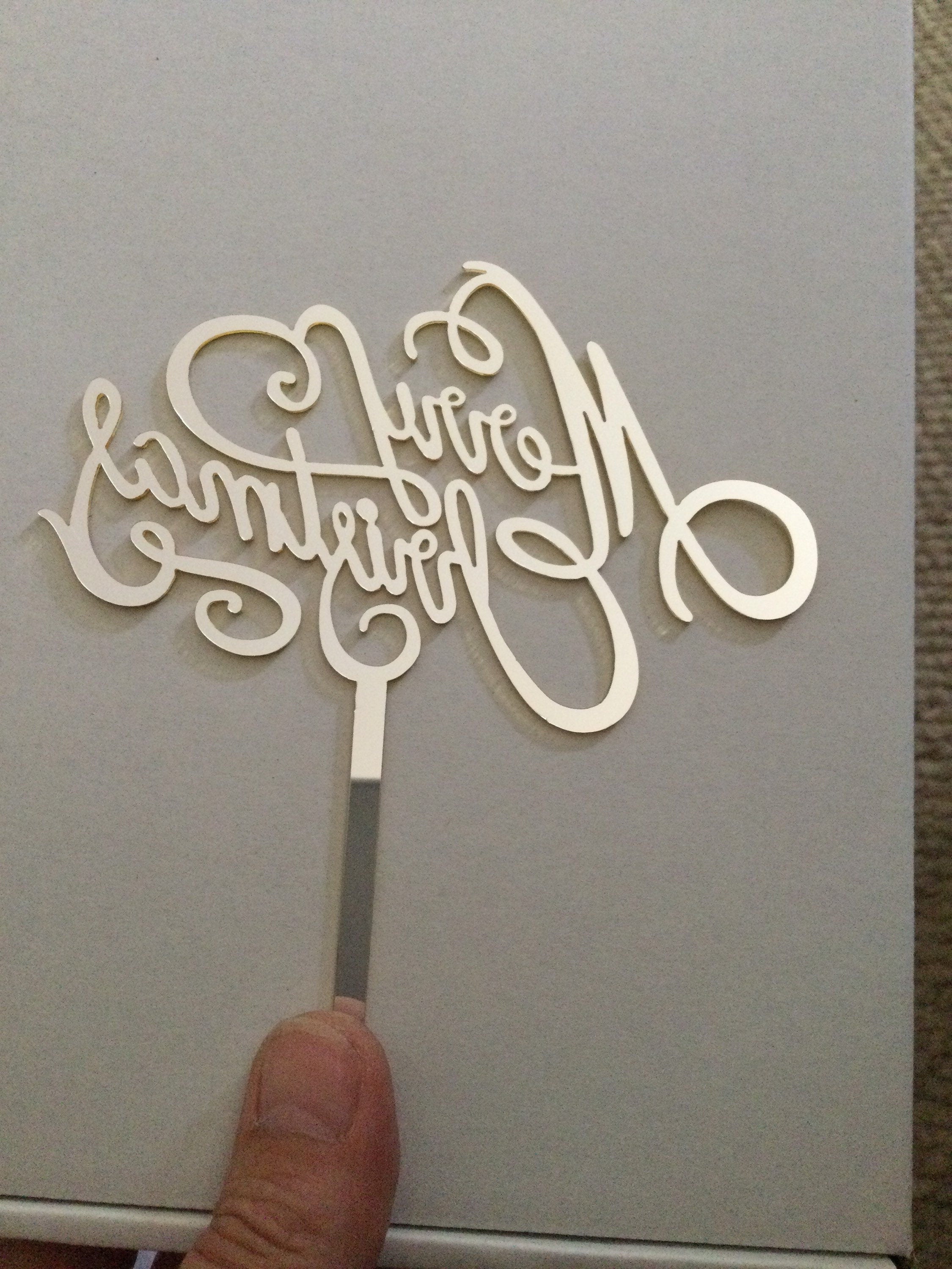 Metallic gold Merry Christmas Cake Topper Acrylic Cake decoration