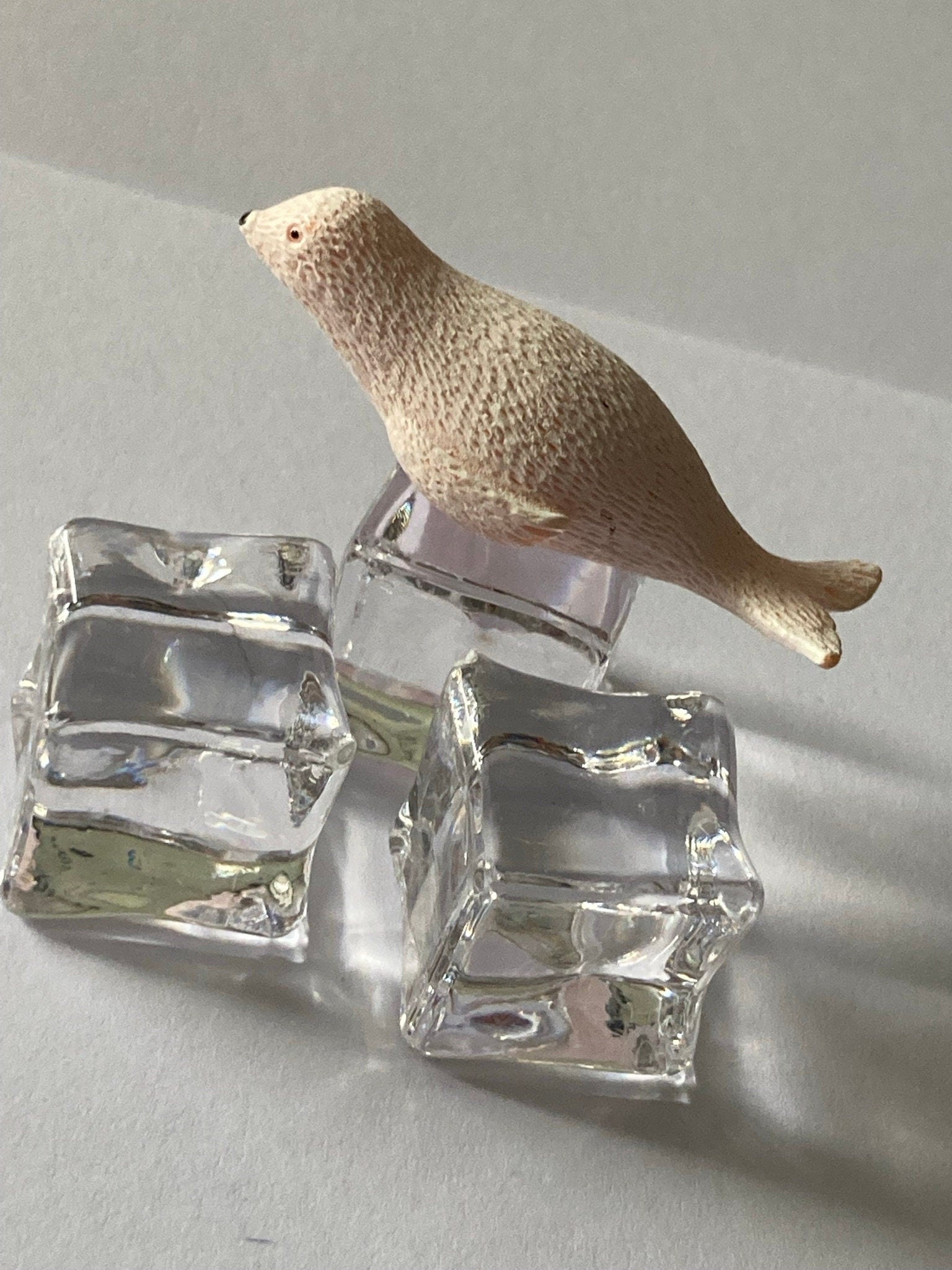 3 pieces of 2cm x 2cm square fake ice cubes glacier faux cake topper decorations