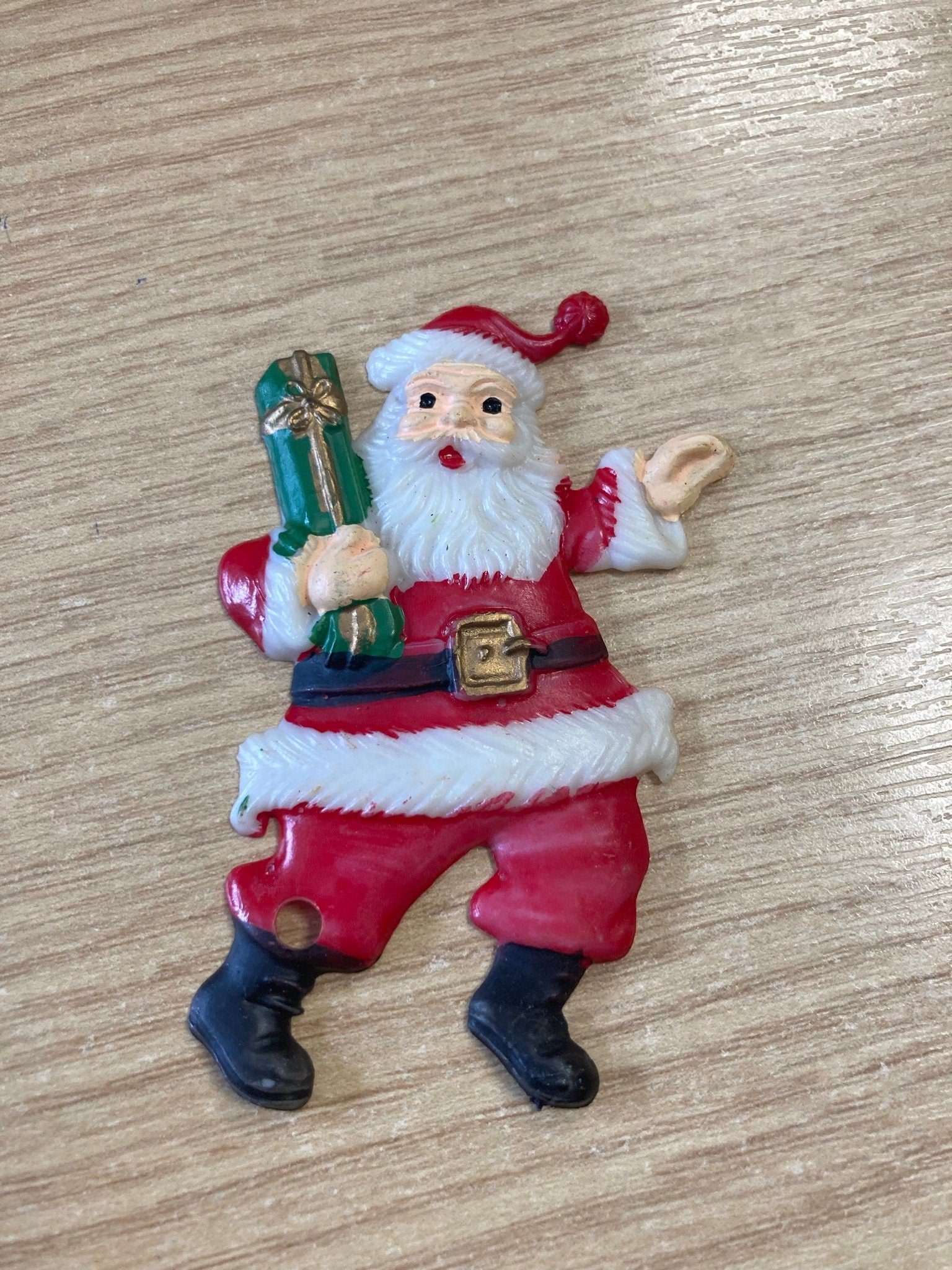 7cm flat back Santa Claus Father Christmas plastic Xmas Cake topper