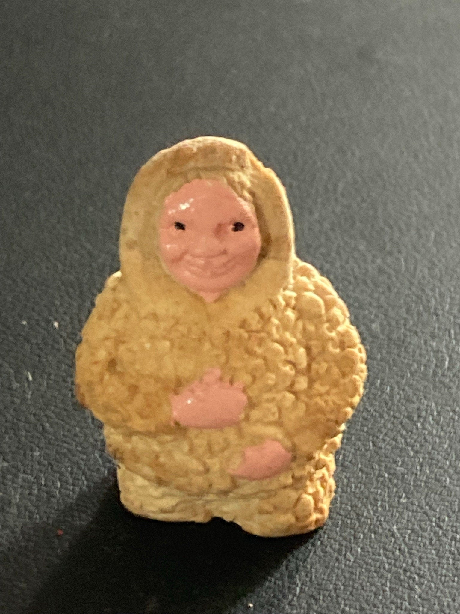 Antique PLASTER or bisque Snow Baby Christmas Xmas Cake topper decoration