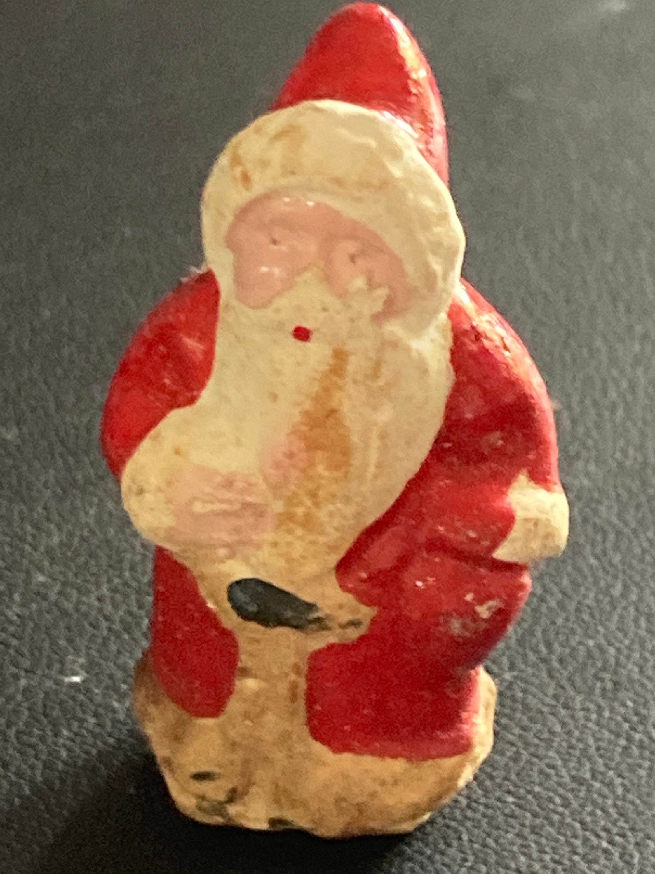 Antique bisque PLASTER or ceramic Santa Claus Father Christmas Christmas Xmas Cake topper decoration