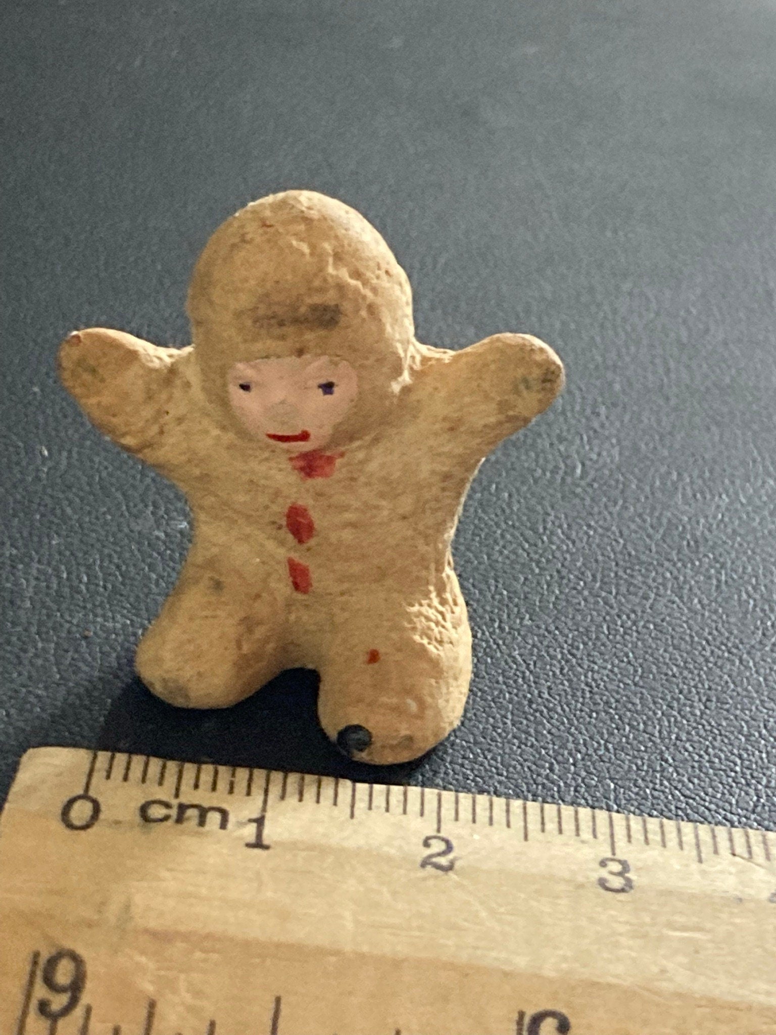 Antique PLASTER or bisque Snow Baby  Christmas Xmas Cake topper decoration