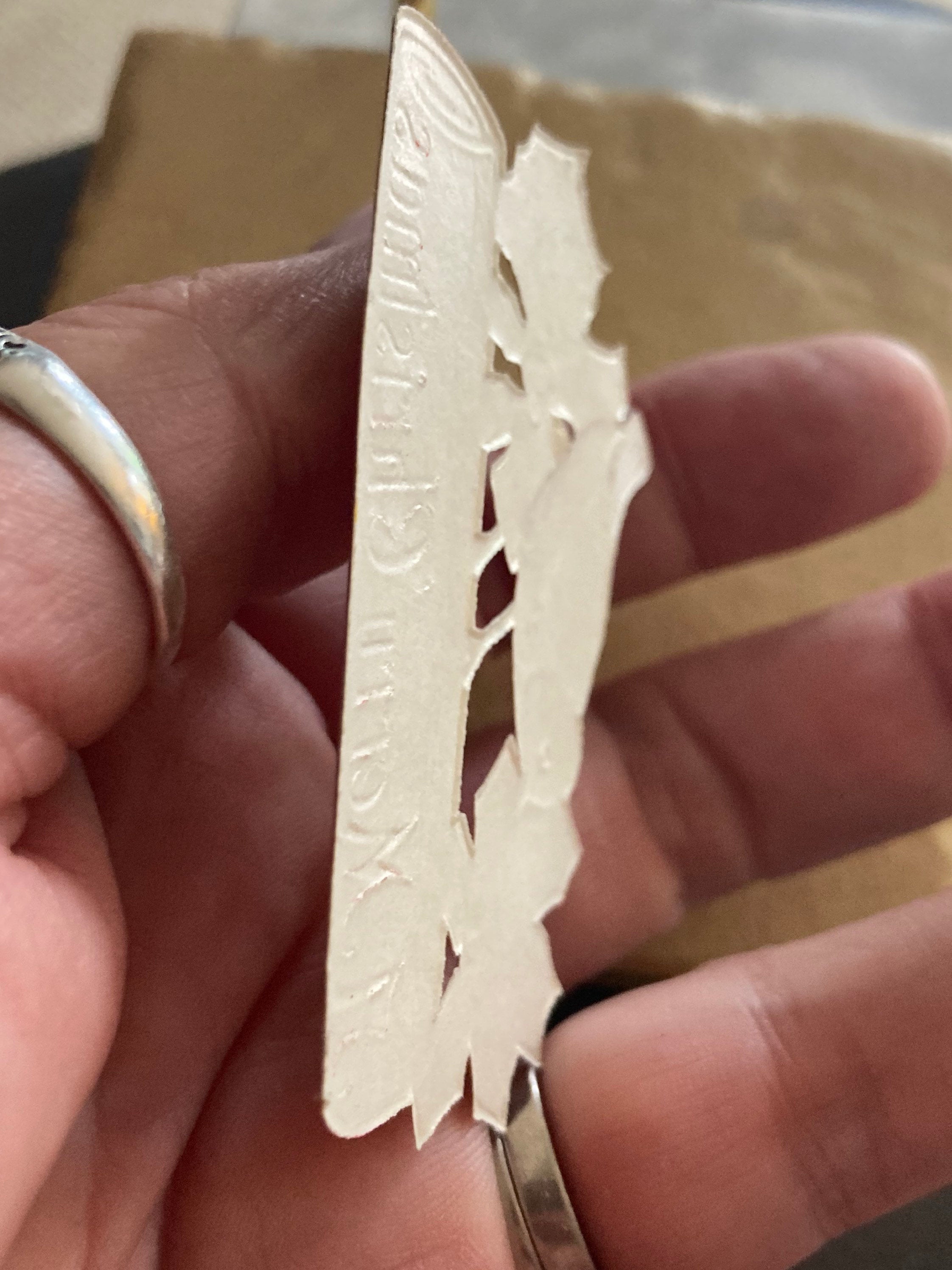 traditional A Merry Christmas with robin cardboard cake topper