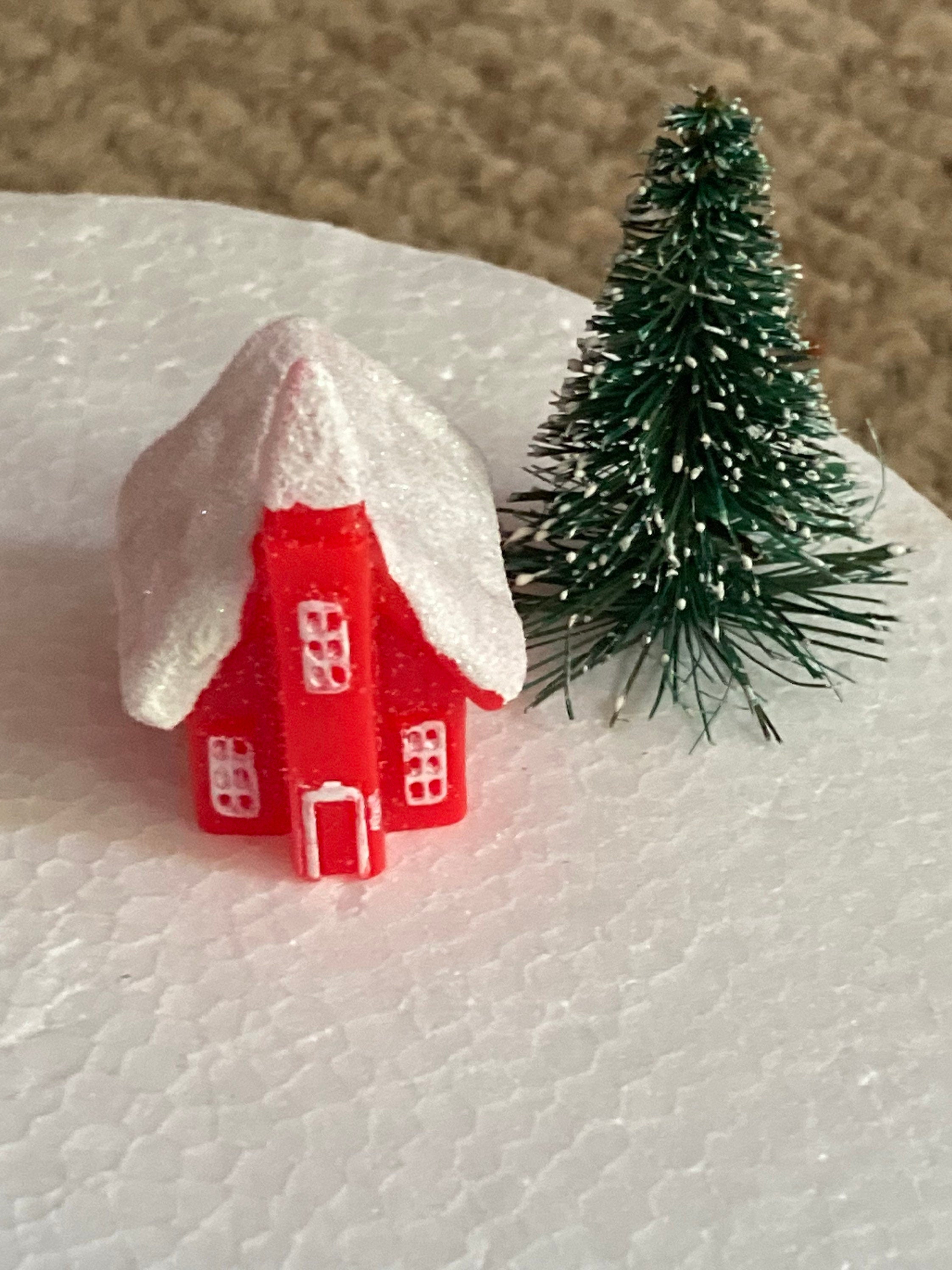 new 1 x miniature plastic church Christmas cake topper