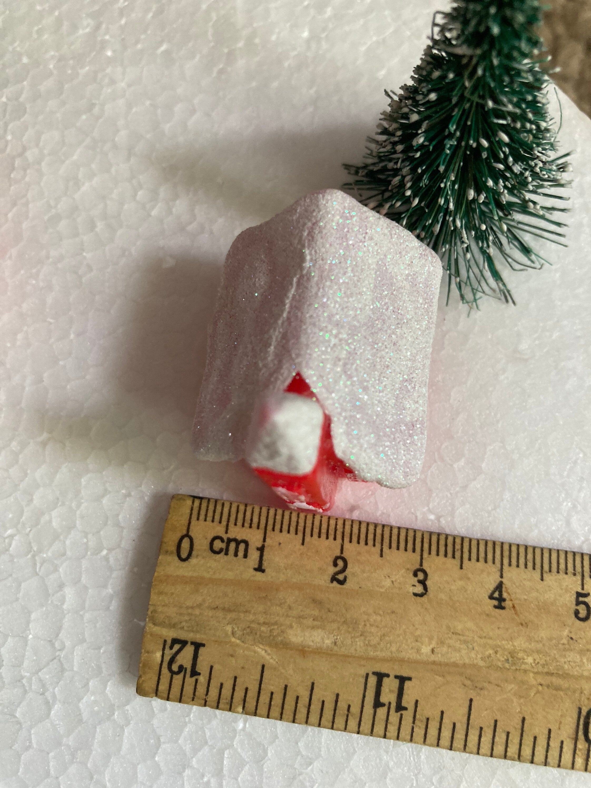 new 1 x miniature plastic church Christmas cake topper