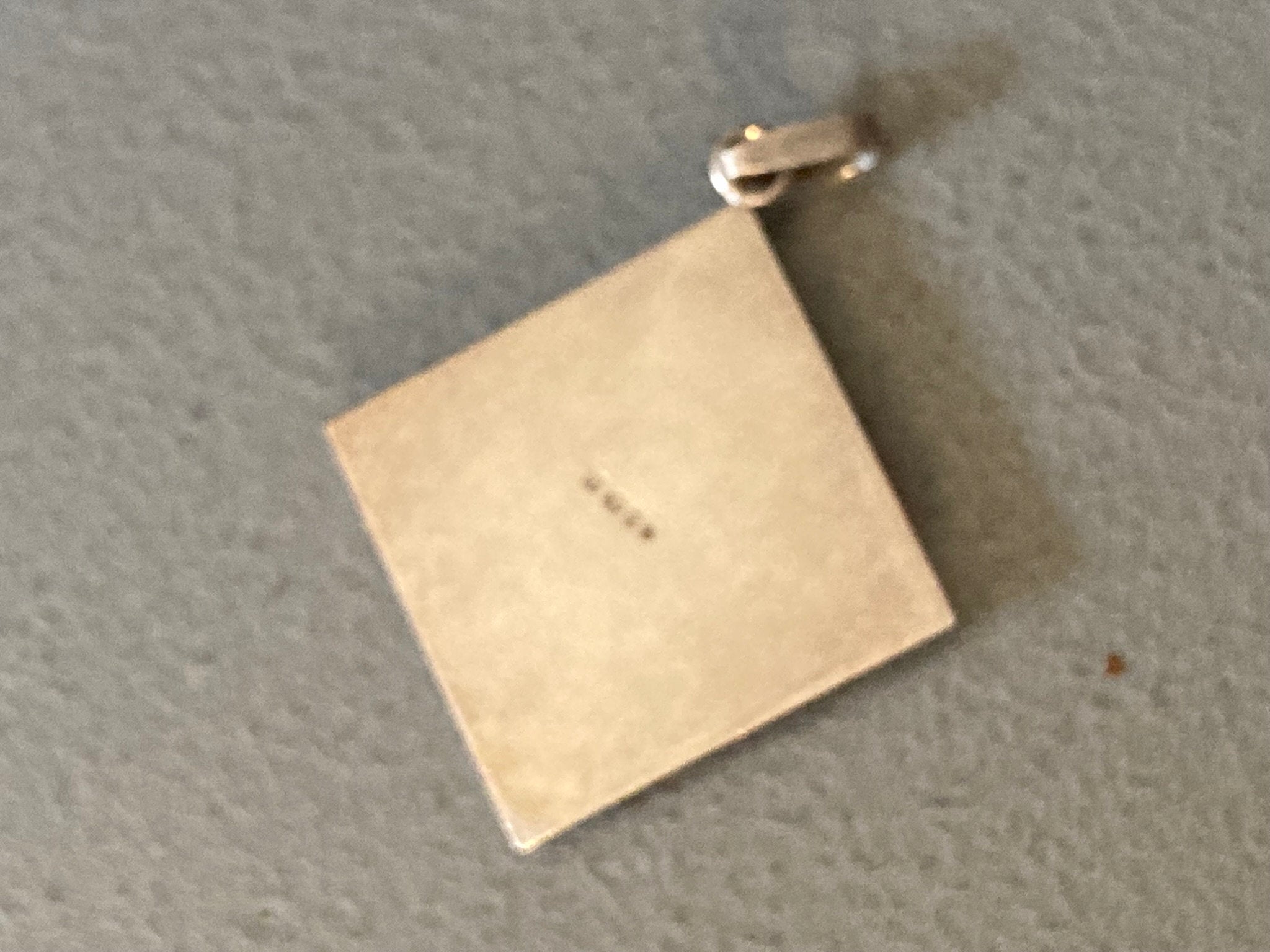 Hallmarked 1970s Vintage 925 sterling silver modernist pendant London 1976