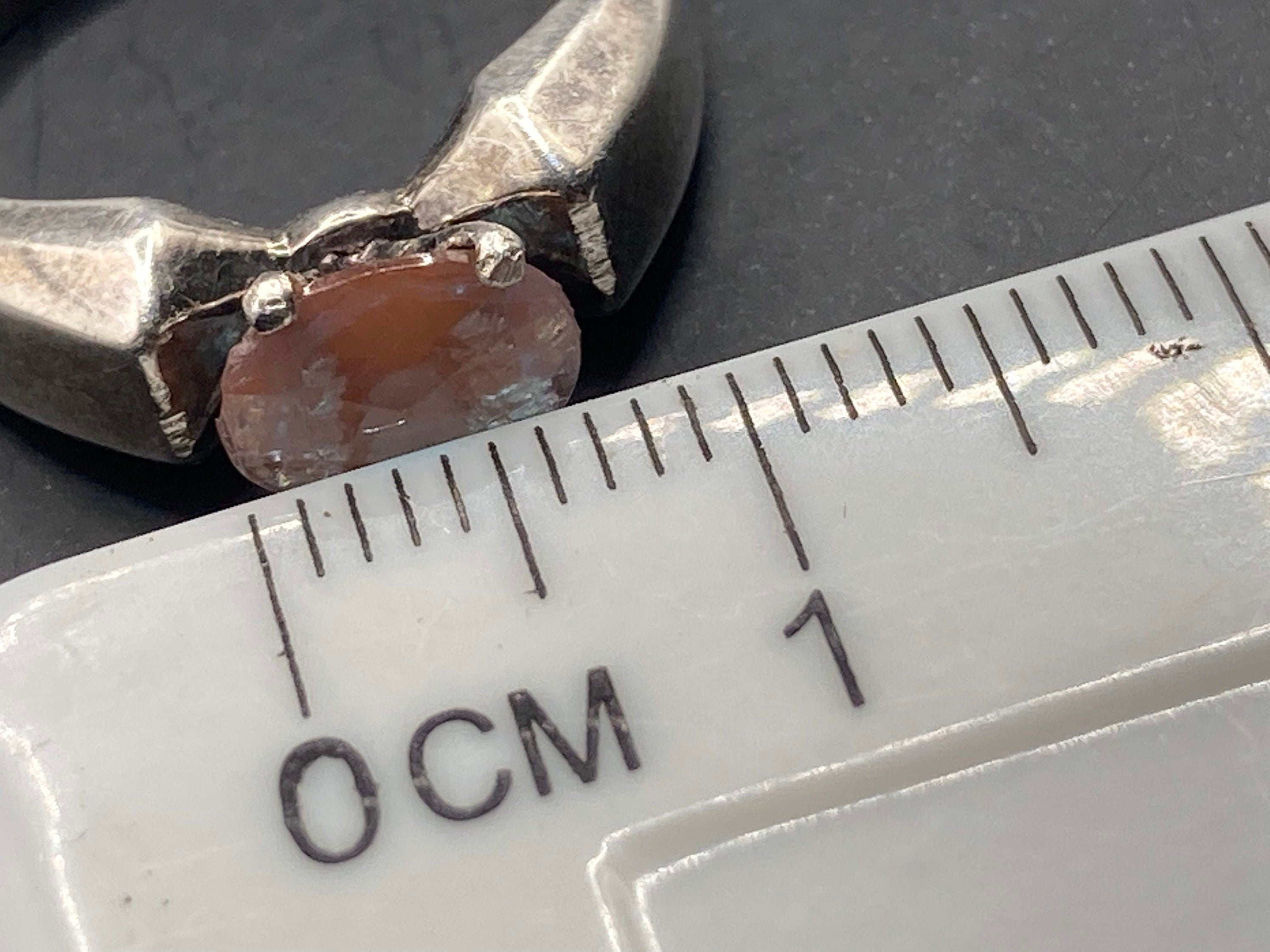 7mm gemstone saphiret ring gemstone 925 sterling silver Uk Size M N