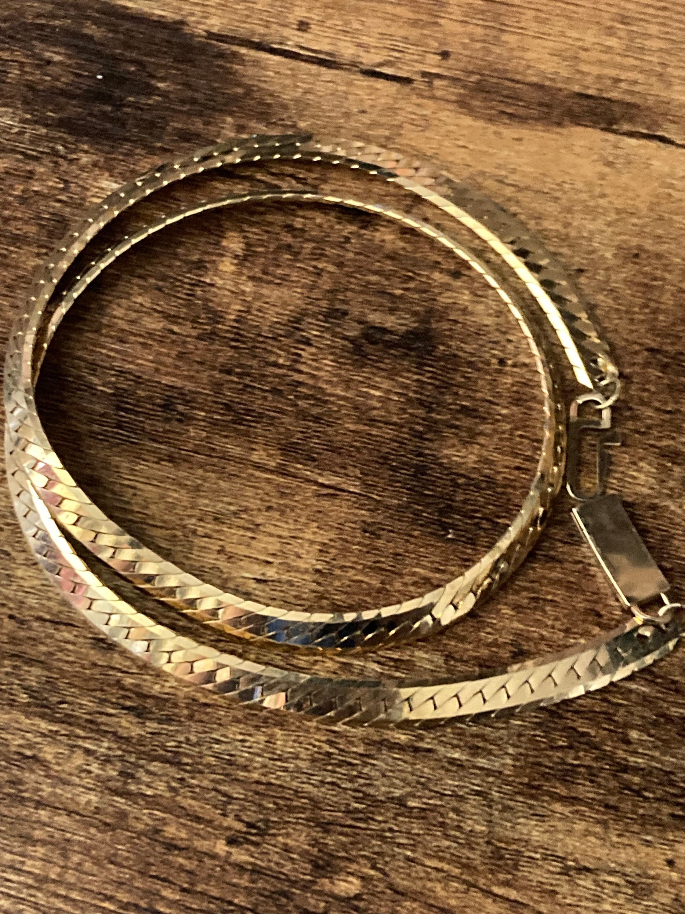 gold tone plated long length ornate chain necklace 50cm
