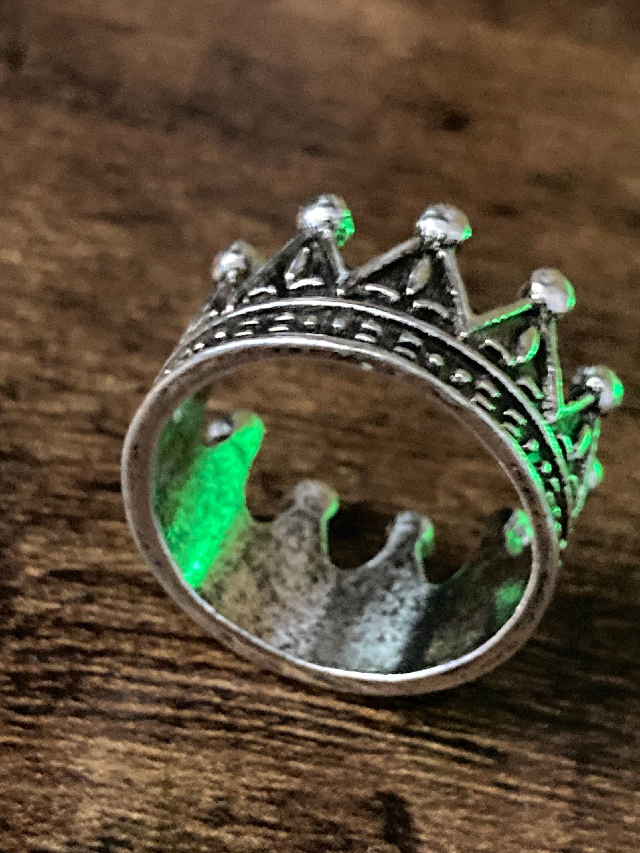 Silver miniature royal crown cake topper decoration craft 22mm x 12mm