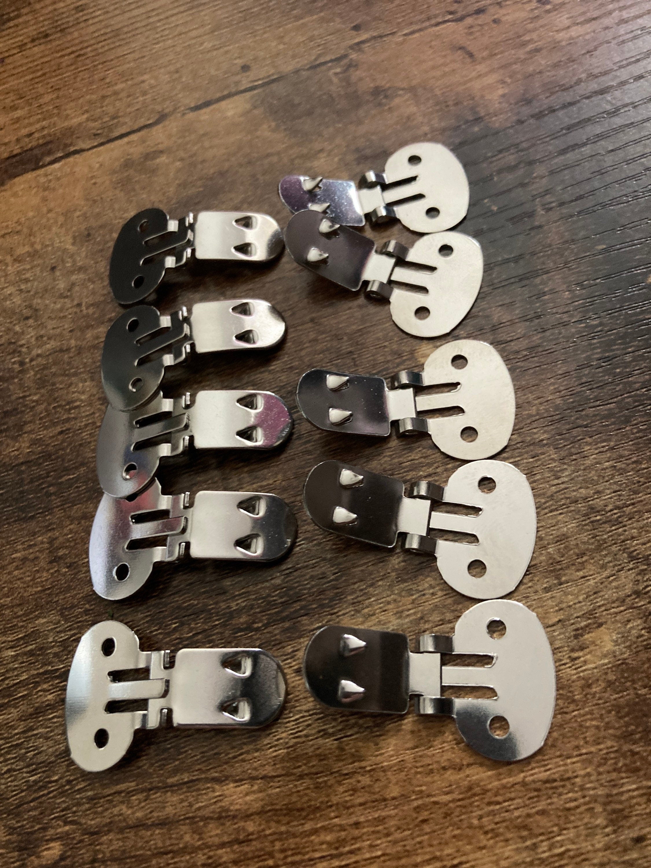 Silver Tone Sew On Shoe Clips: DIY Craft Finding (5 Pairs)