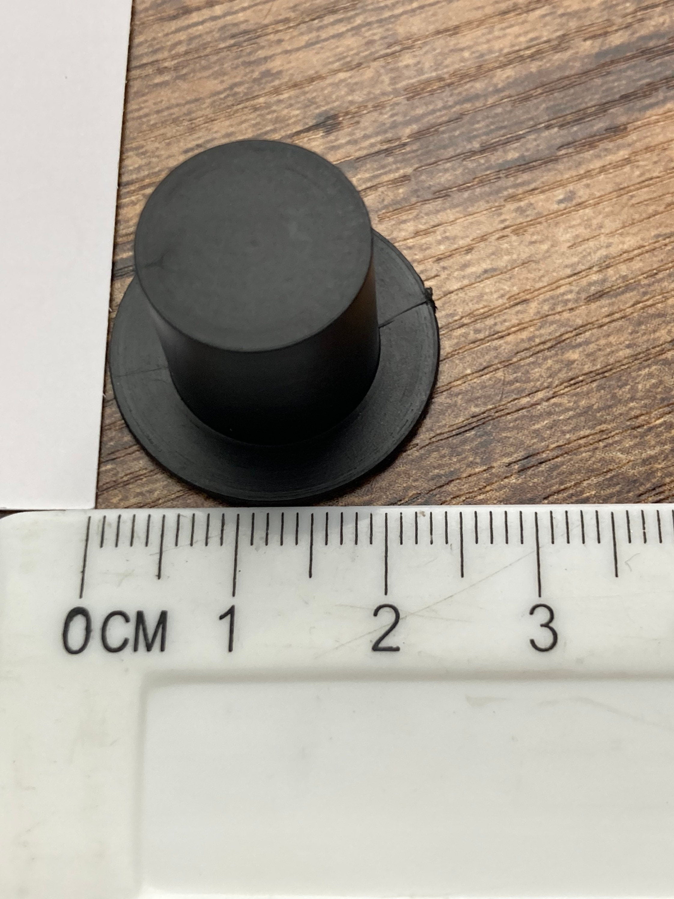 Small Miniature black plastic top hat sugar craft Wedding groom cake topper