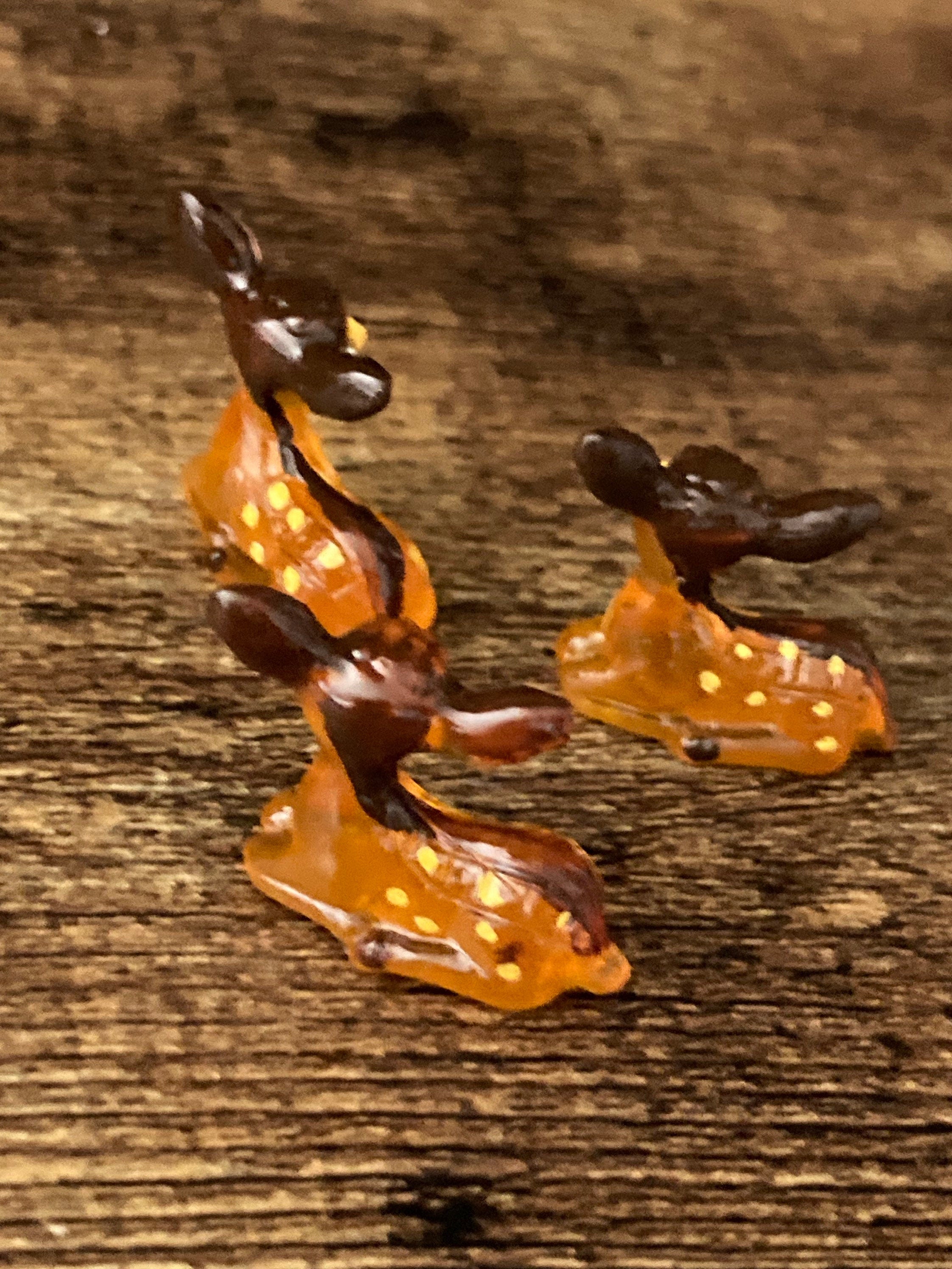 Miniature deer Cake Topper: Bambi Decorations - Set of 3