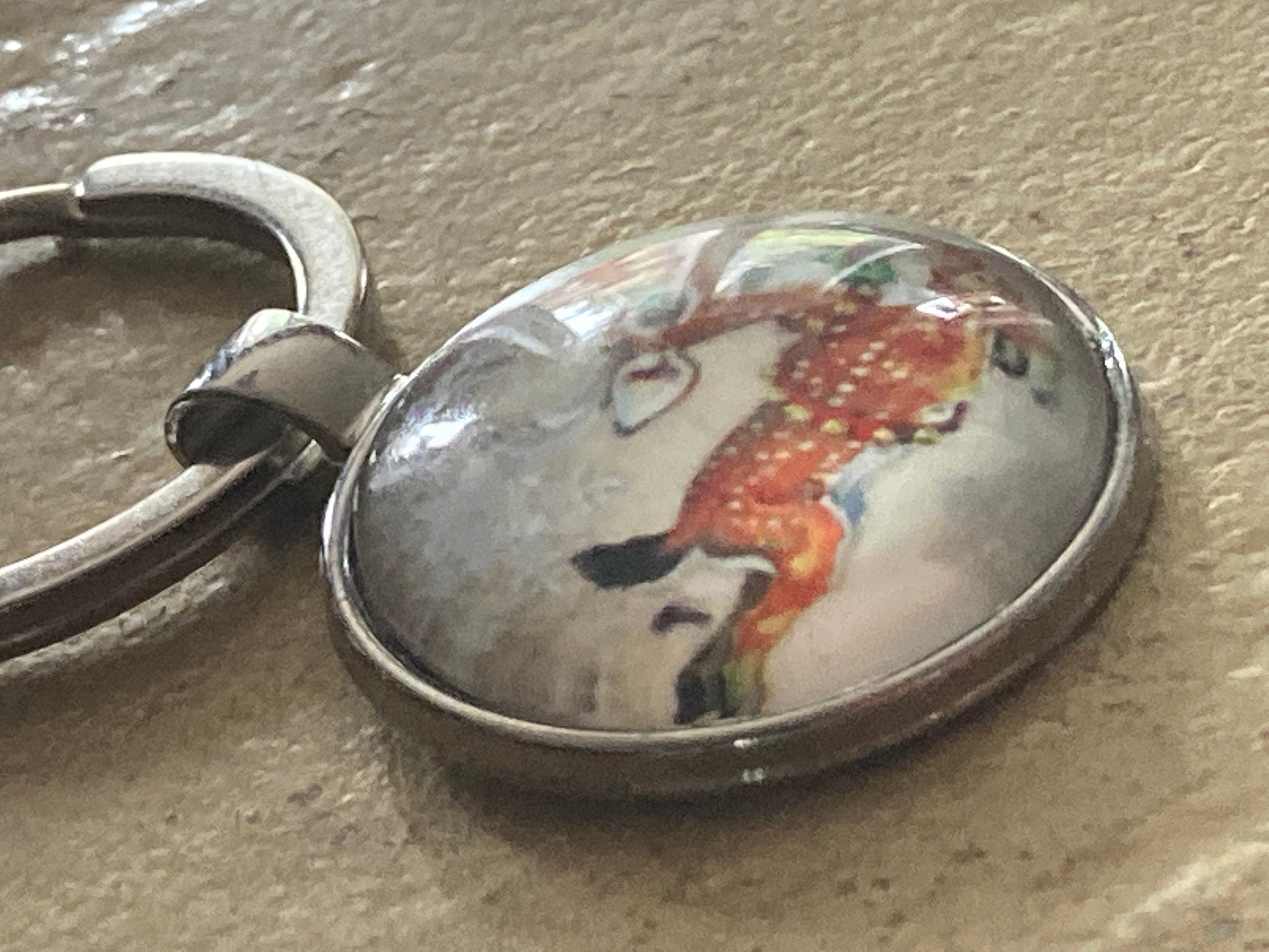 Christmas leaping reindeer keyring  stocking filler Xmas presents gift