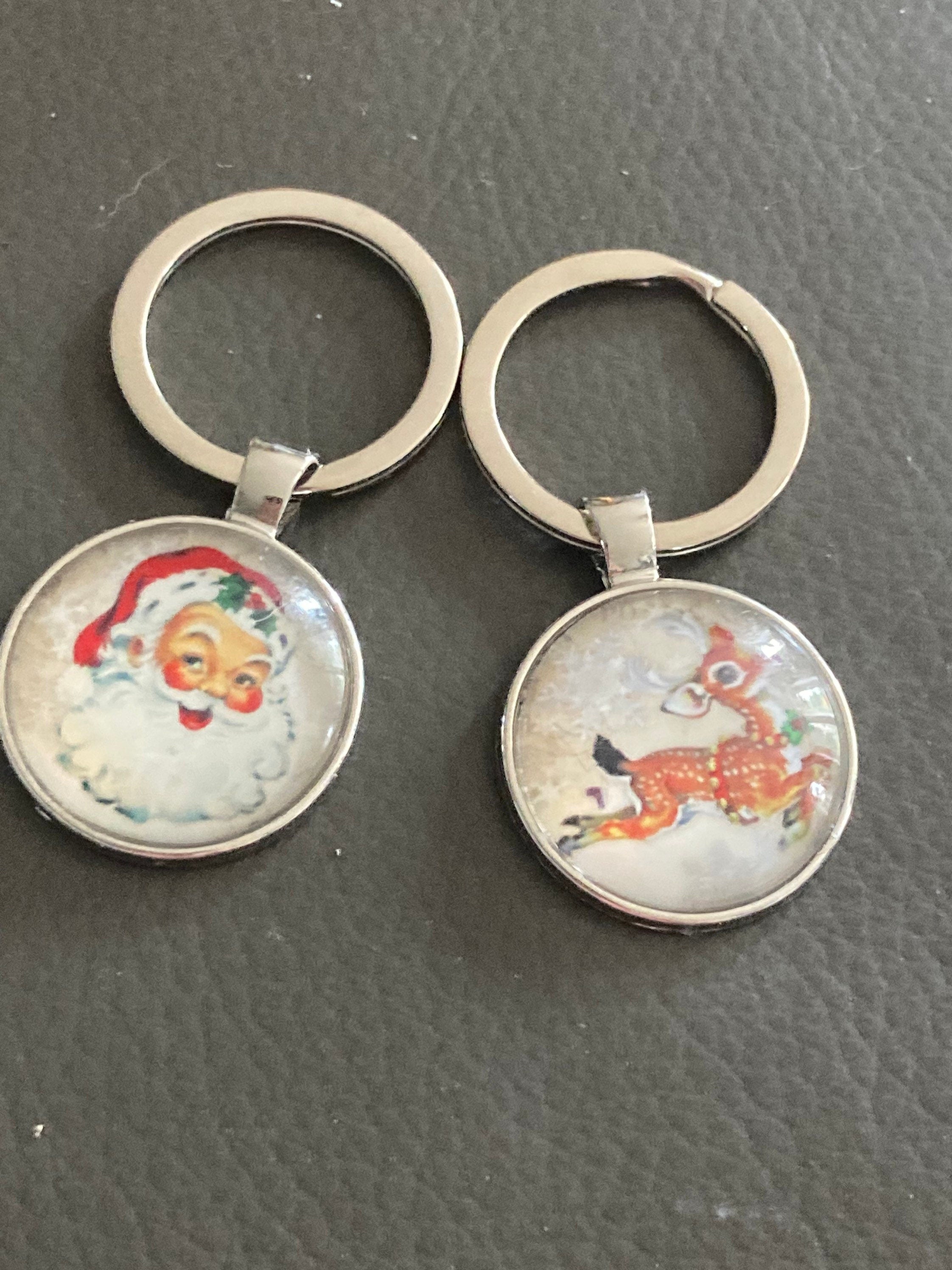 Christmas leaping reindeer keyring  stocking filler Xmas presents gift
