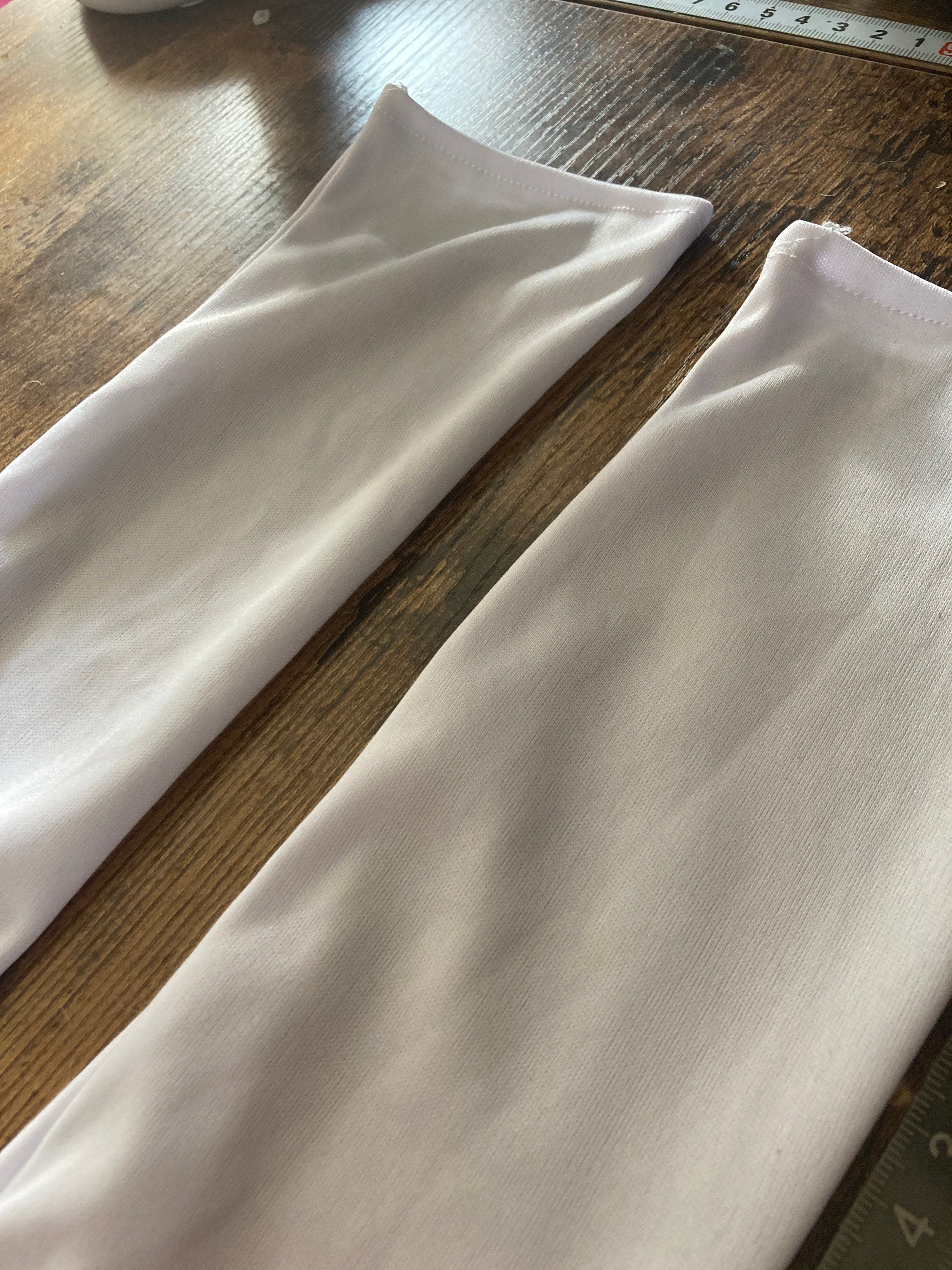 ONE SIZE 7 7.5 8 pale lilac purple nylon very long 54cm elbow length formal evening cocktail gloves